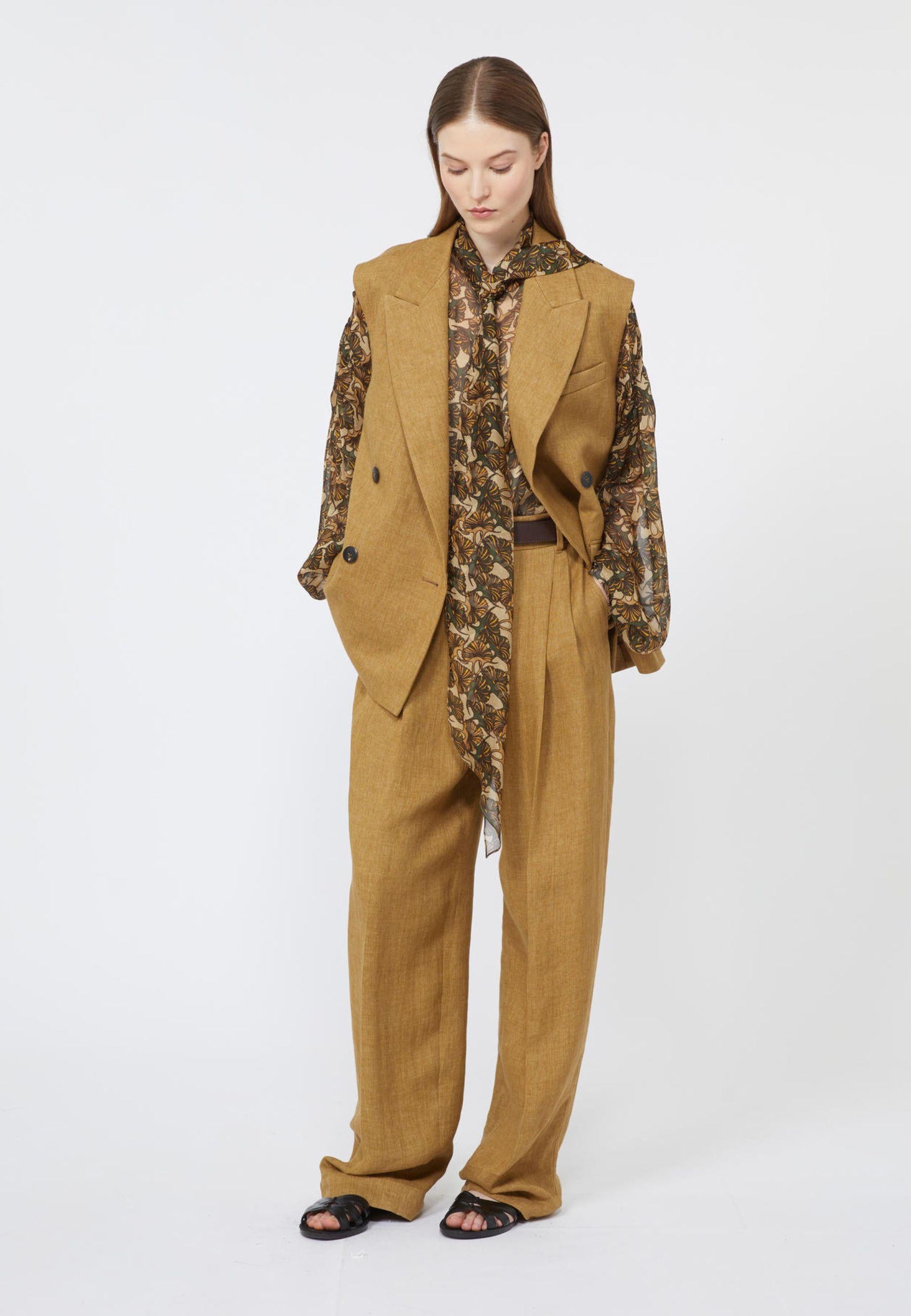 Max Mara Studio - Blusa in chiffon di pura seta stampata