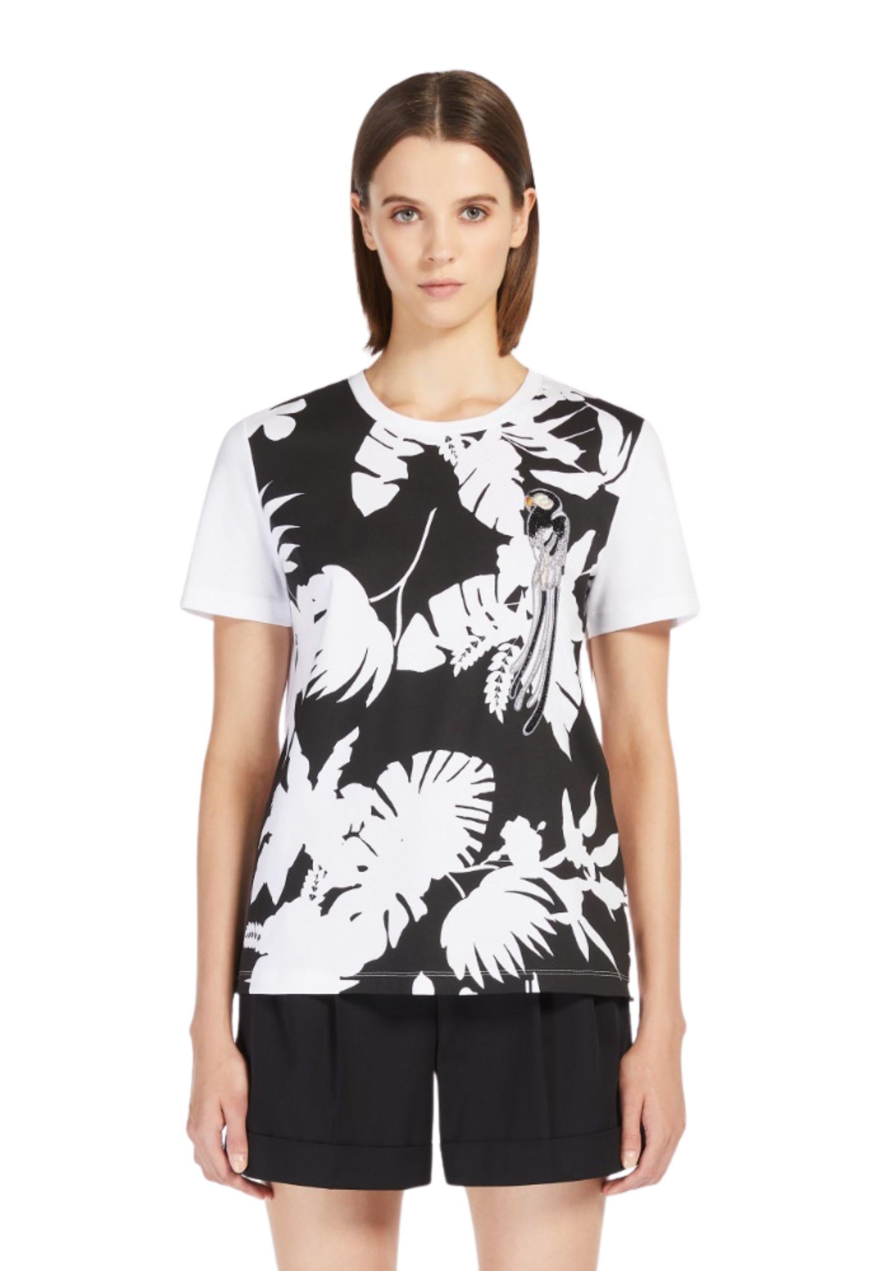 T-shirt in jersey con stampa