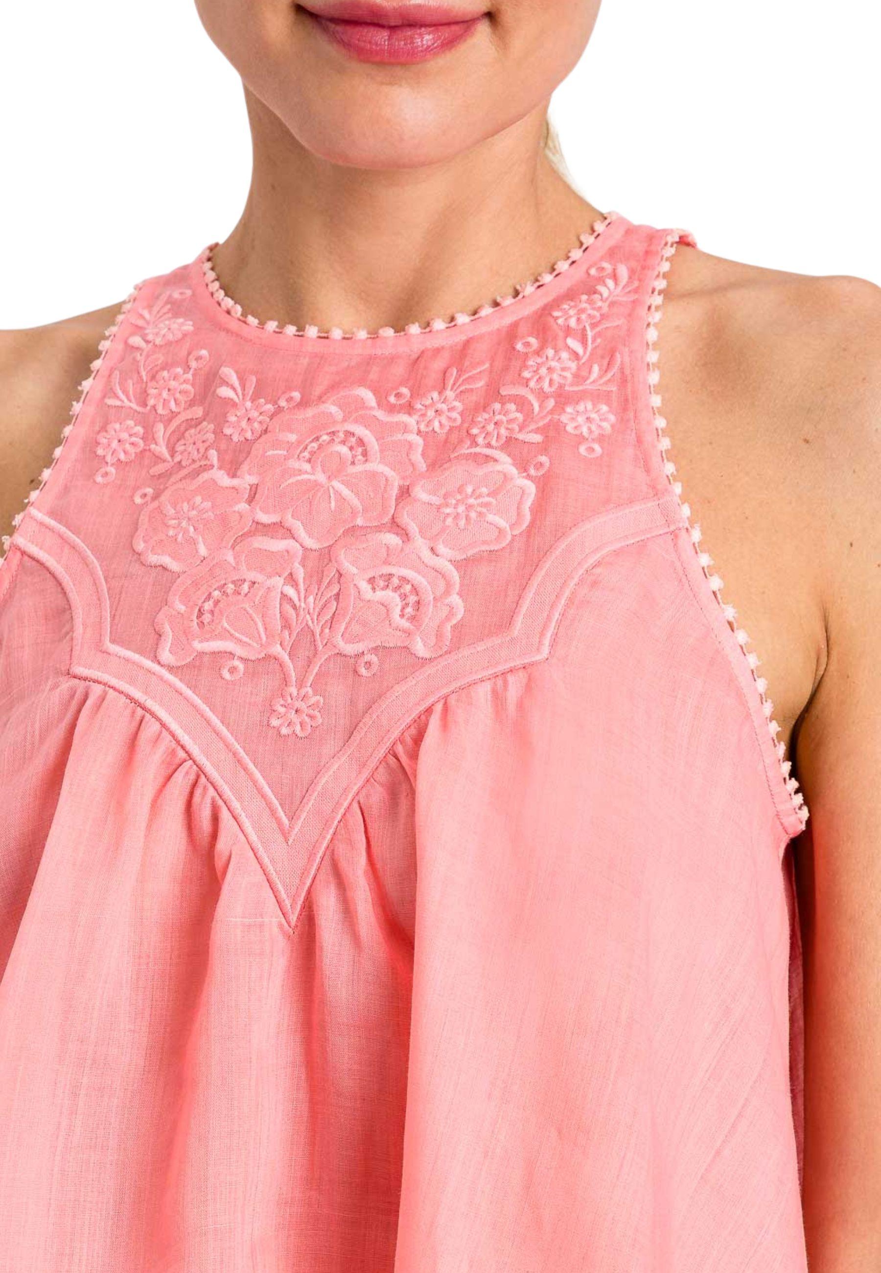 Twinset - Top ricamato in tessuto leggero