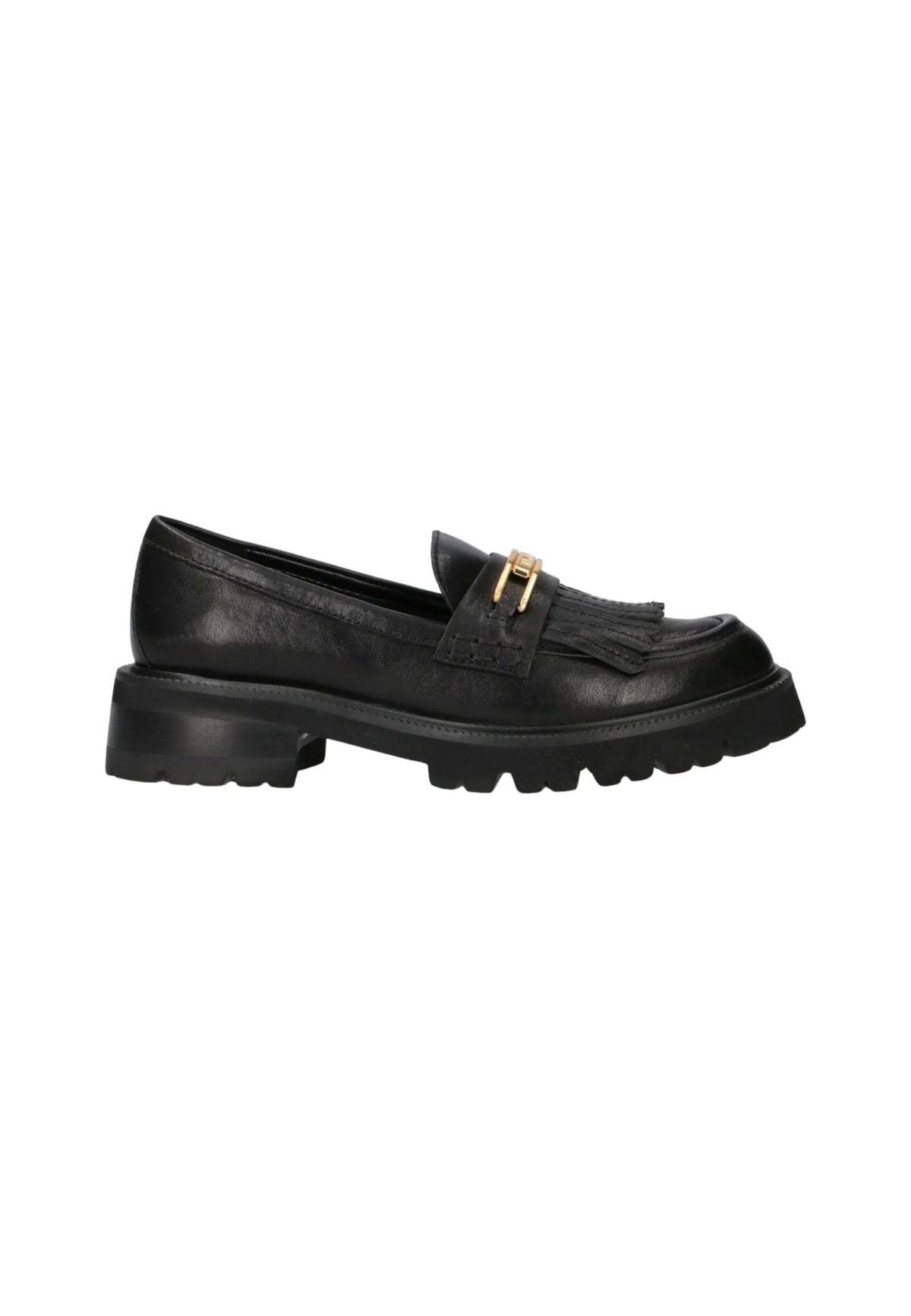 Twinset Milano - Leather fringed loafers