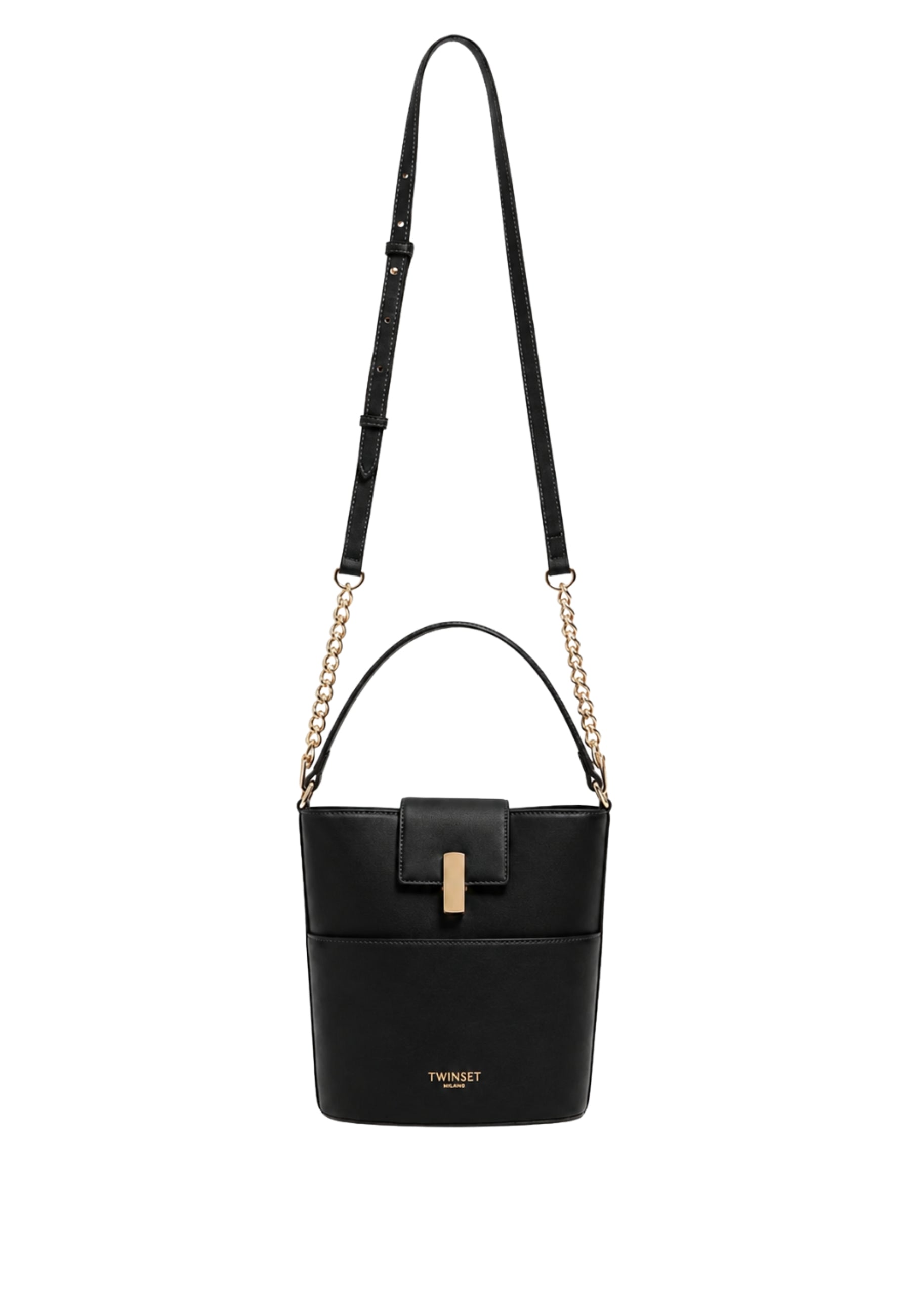 Twinset - Eimertasche aus Kunstleder mit Schulterriemen
