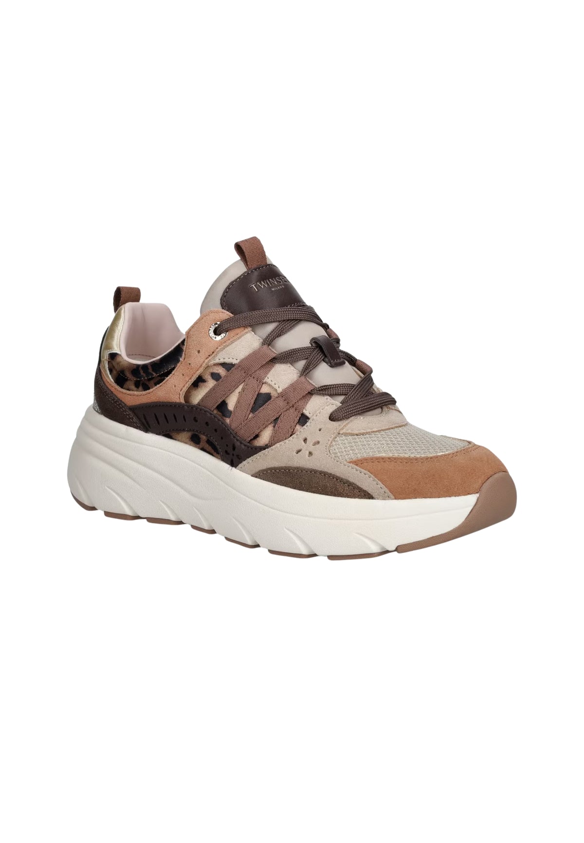 Twinset Milano - Sneakers running in pelle animalier