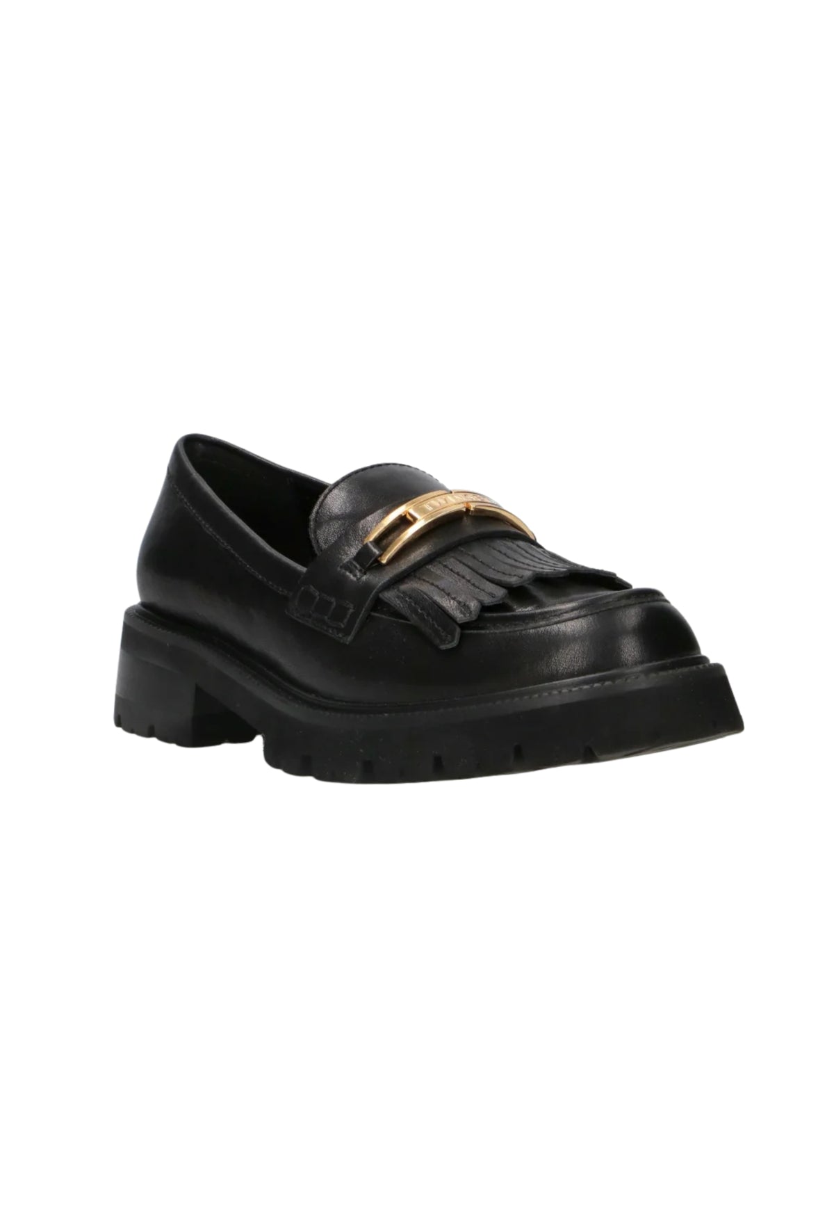 Twinset Milano - Leather fringed loafers
