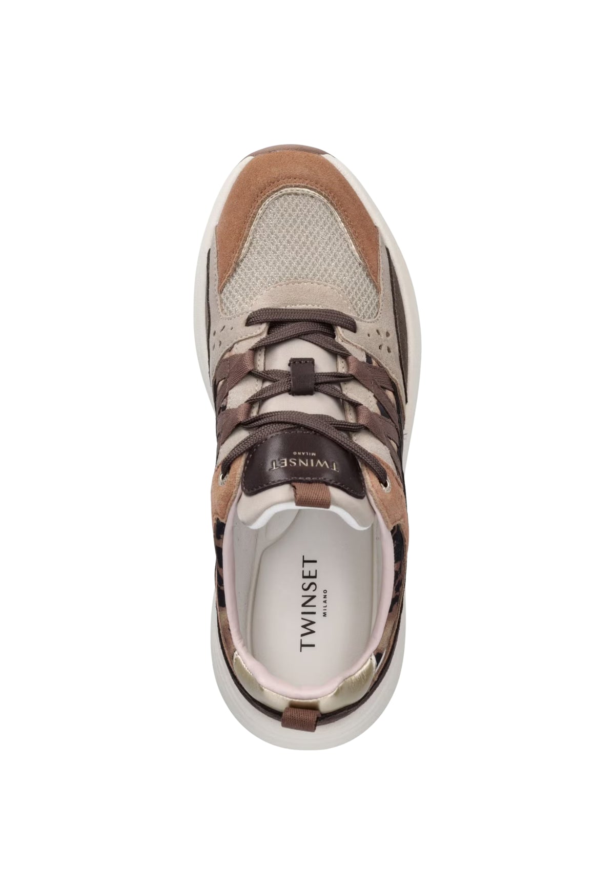 Twinset Milano - Sneakers running in pelle animalier