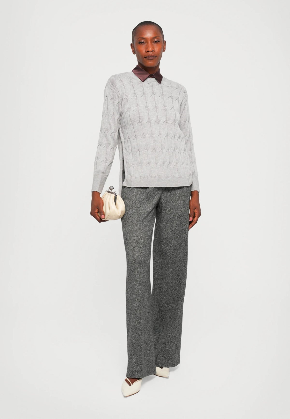 Max Mara Studio Quid – Pullover aus reiner Schurwolle mit Rundhalsausschnitt