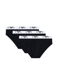 Emporio Armani - Pack 3 Slip Stretch in Cotone con Logo
