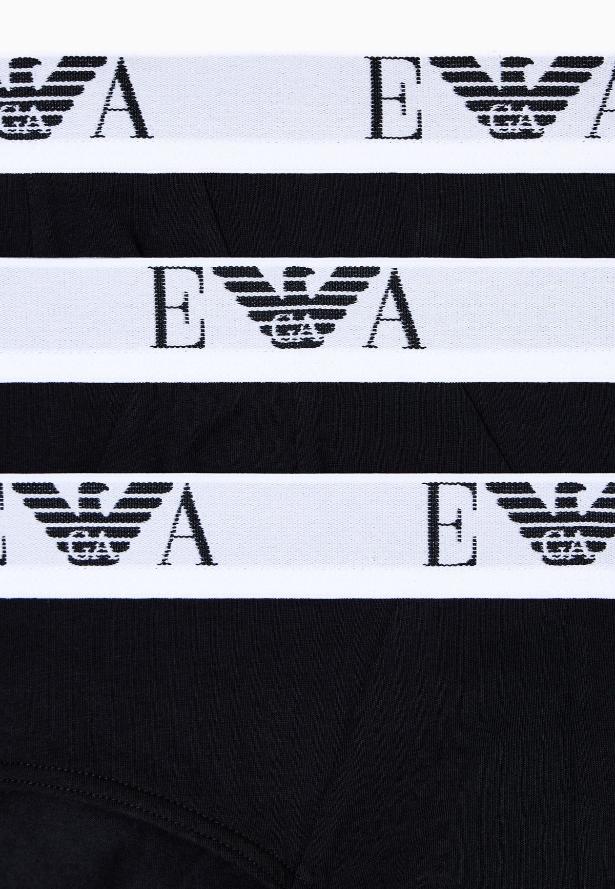 Emporio Armani - Pack 3 Slip Stretch in Cotone con Logo 