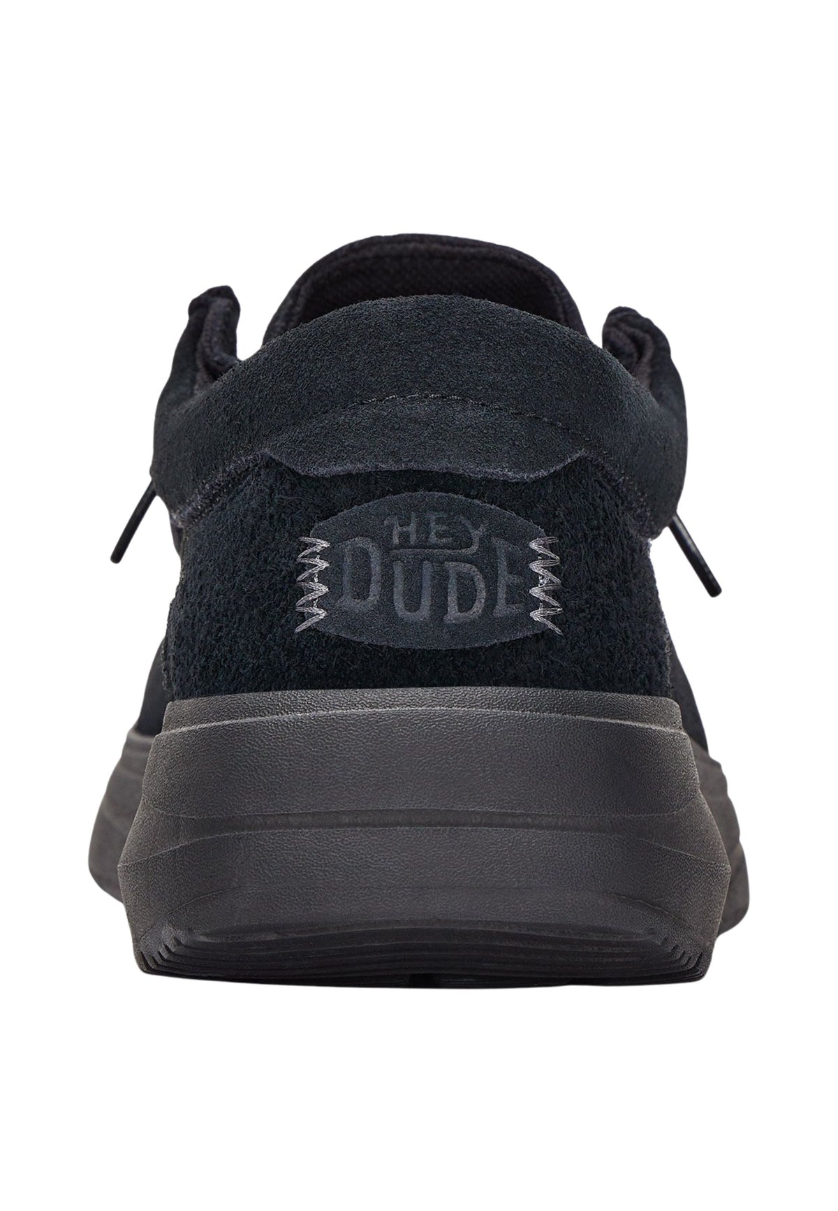 HEYDUDE Wally COMF Suede - Mocassino Uomo in Camoscio Nero 