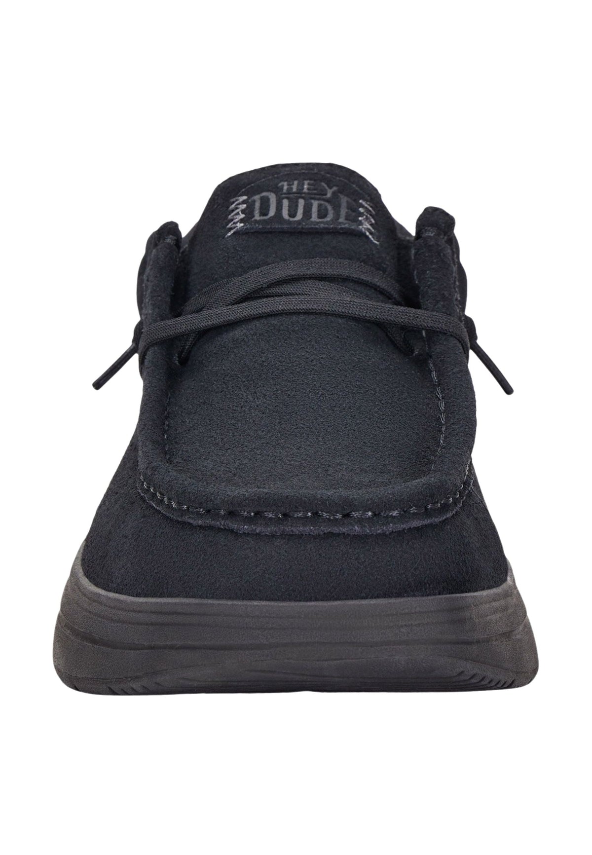 HEYDUDE Wally COMF Suede - Mocassino Uomo in Camoscio Nero 