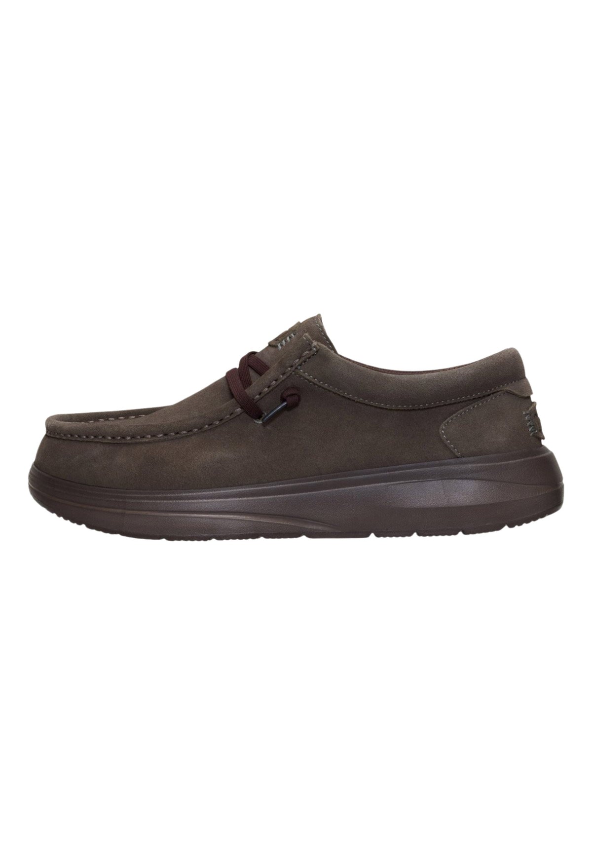 HEYDUDE Wally COMF Suede - Mocassino Uomo in Camoscio Marrone 