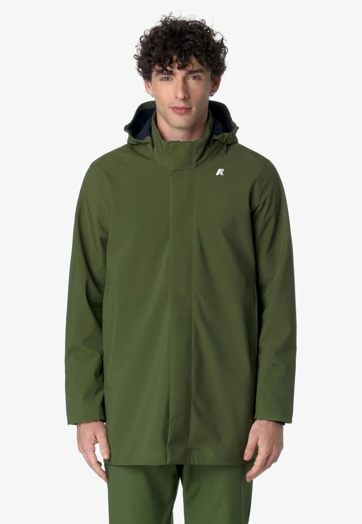 K-Way Duke Bonded - Giacca Lunga Impermeabile Green B 