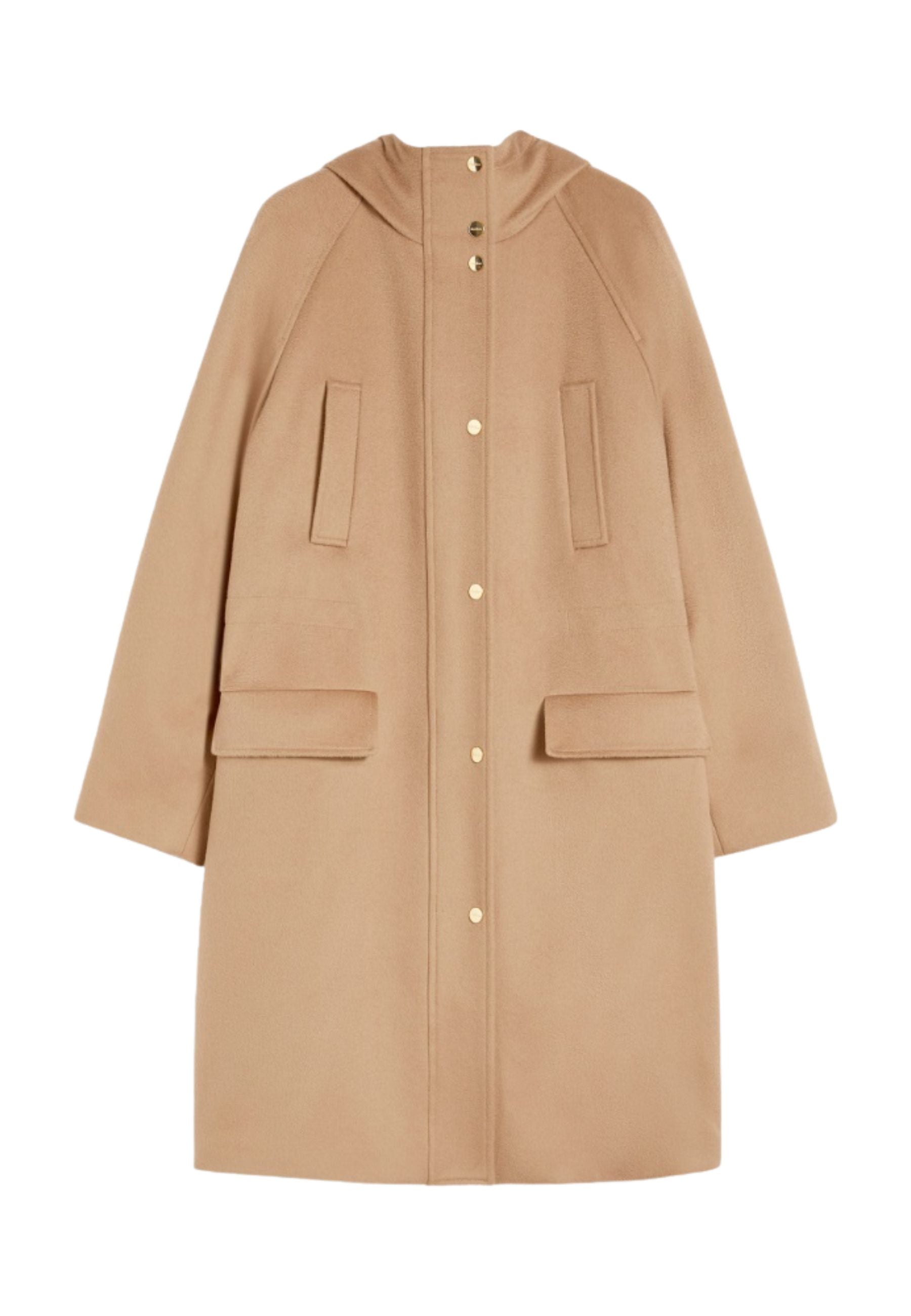 Parka lungo in drap di lana 
