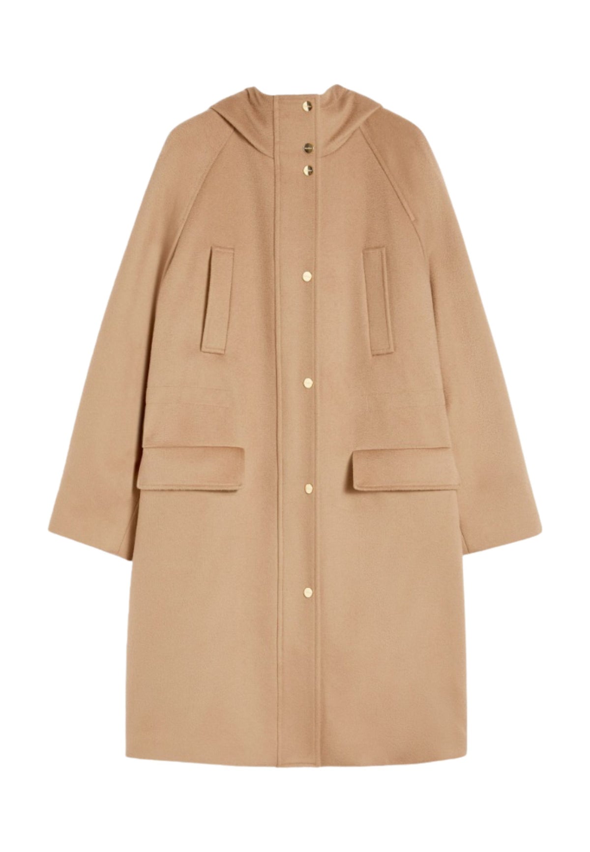 Parka lungo in drap di lana 