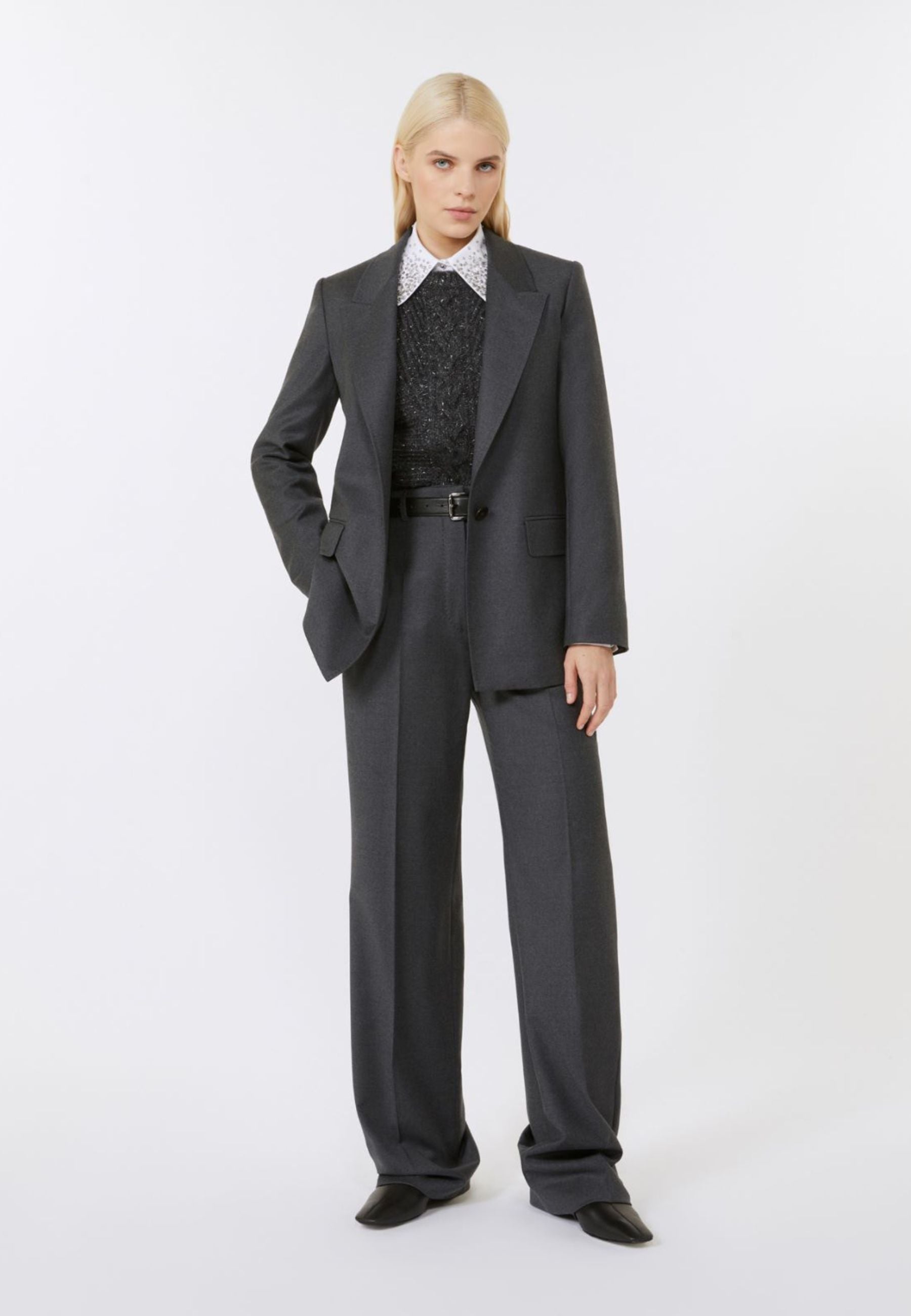 Blazer regular fit in flanella 