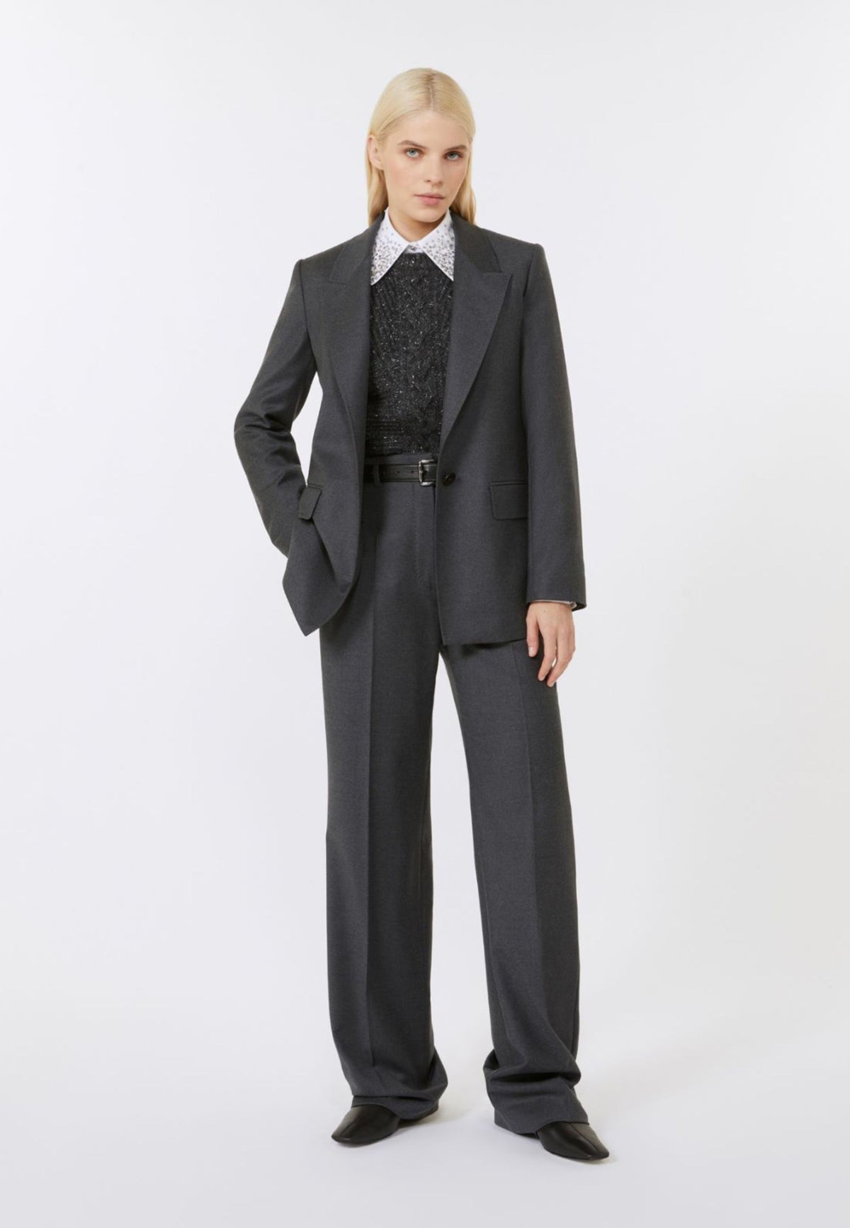 Blazer regular fit in flanella 