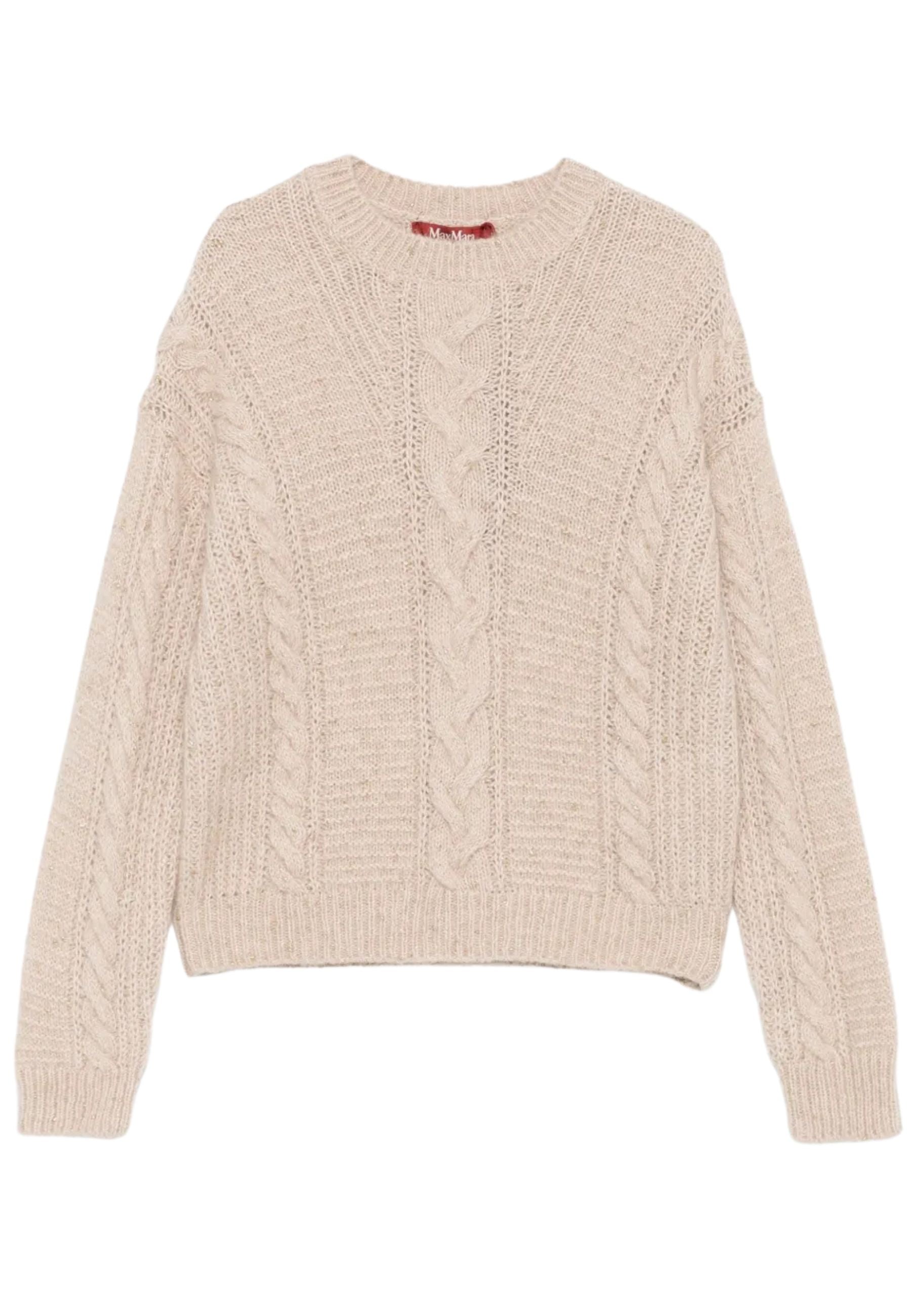 MAX MARA STUDIO - Maglia cropped in filato misto alpaca 
