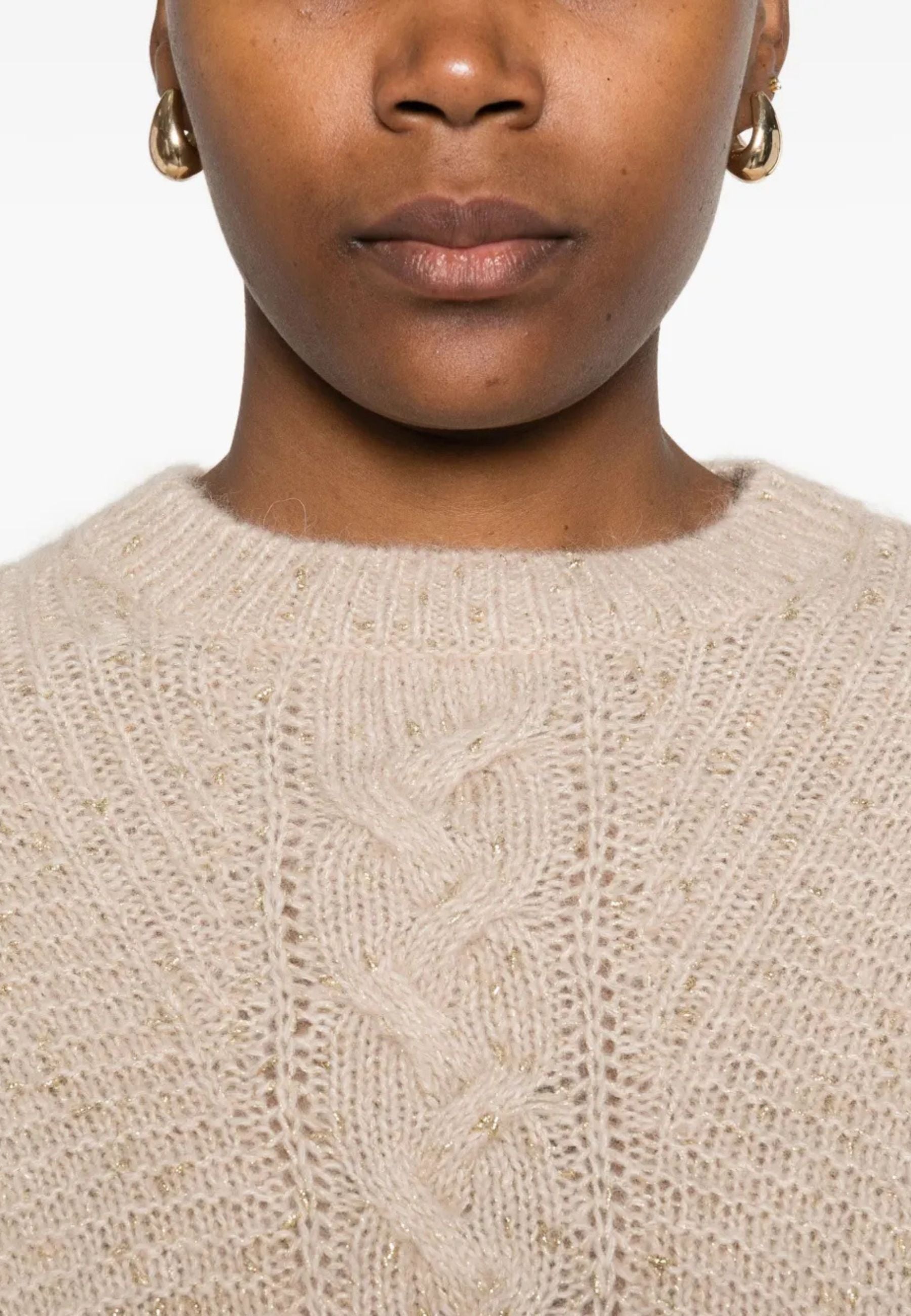 MAX MARA STUDIO - Maglia cropped in filato misto alpaca 