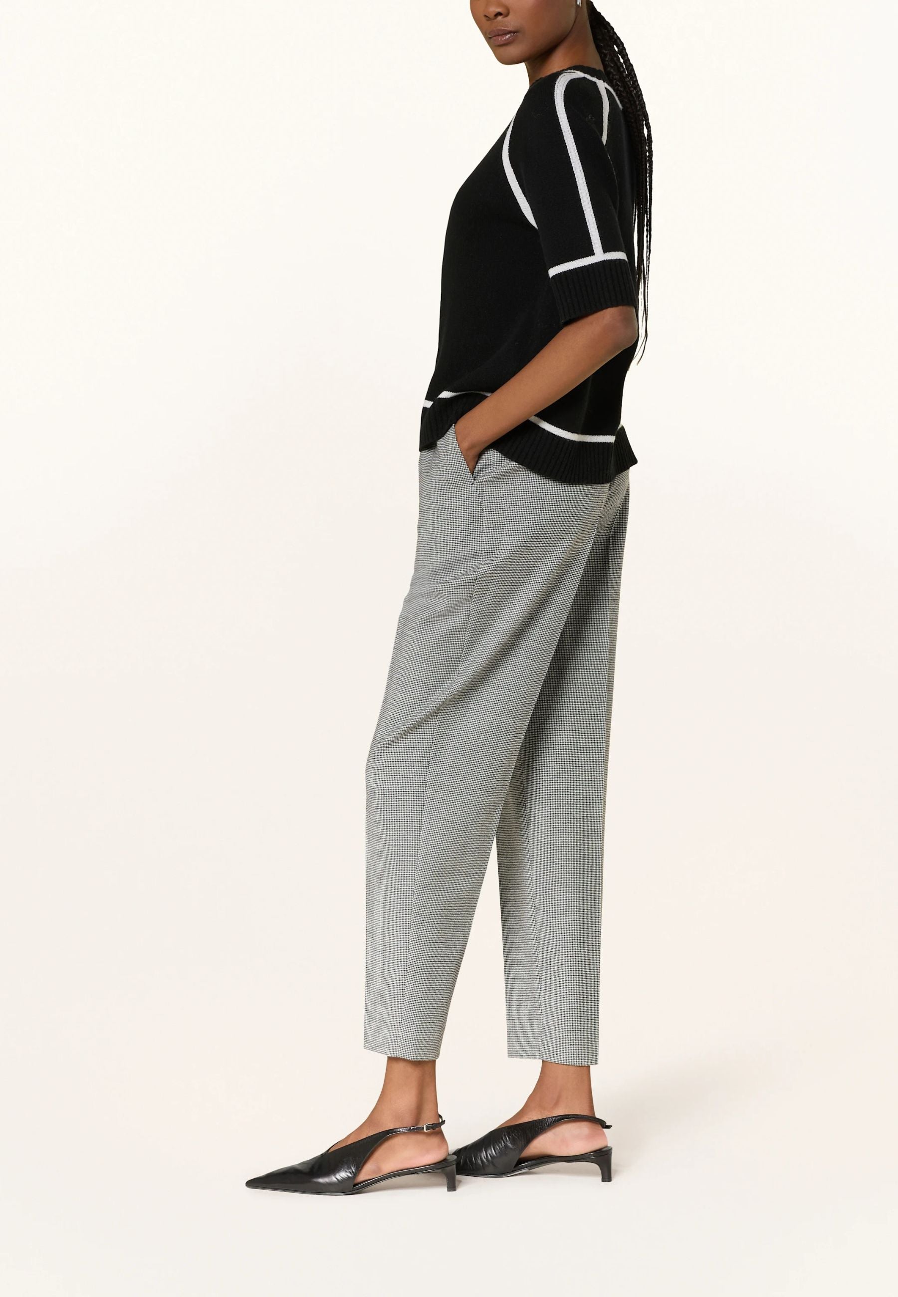 Max Mara Studio Pantaloni Donna Rania in flanella di lana stretch 
