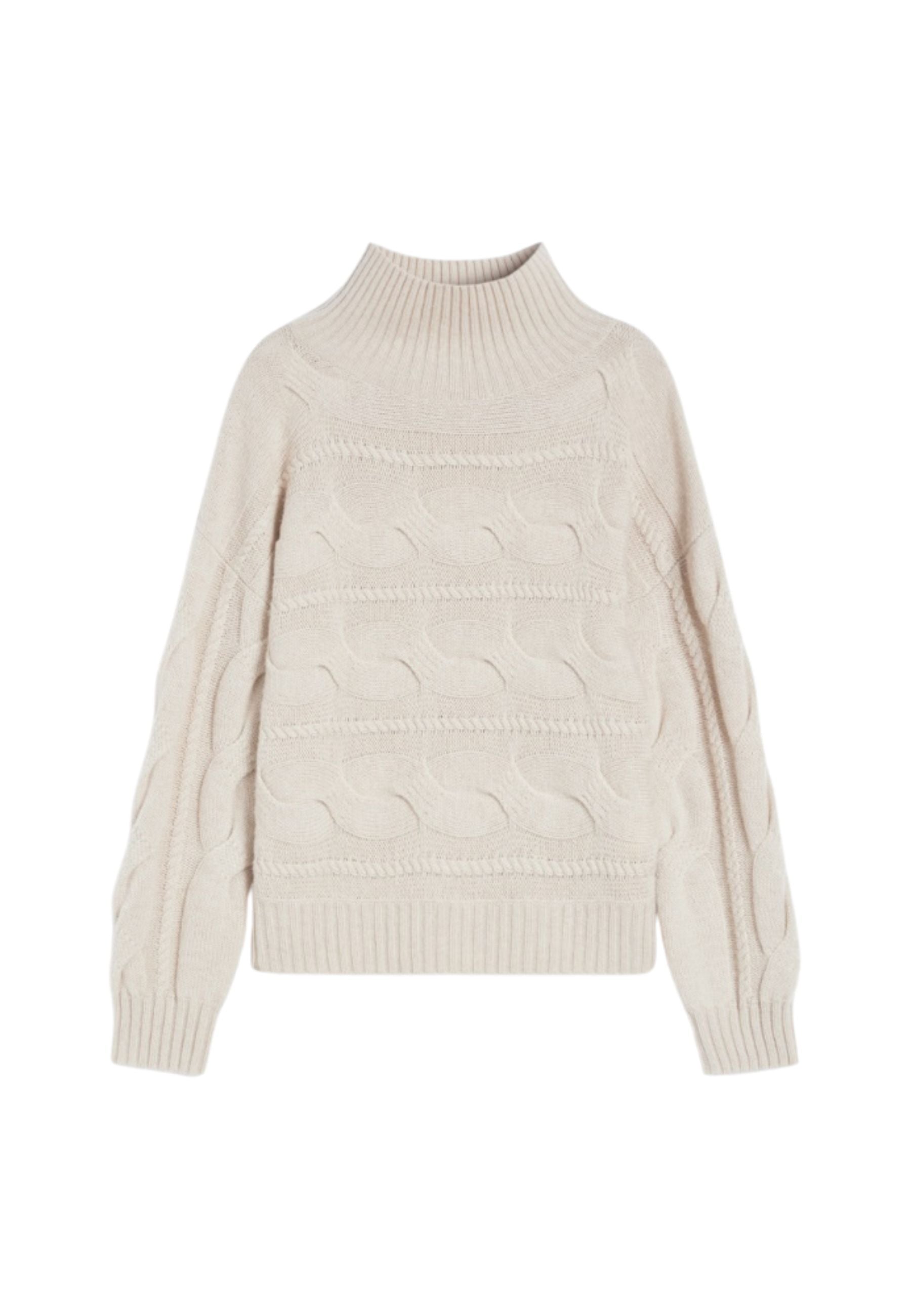 Maglia in lana e cachemire a trecce 