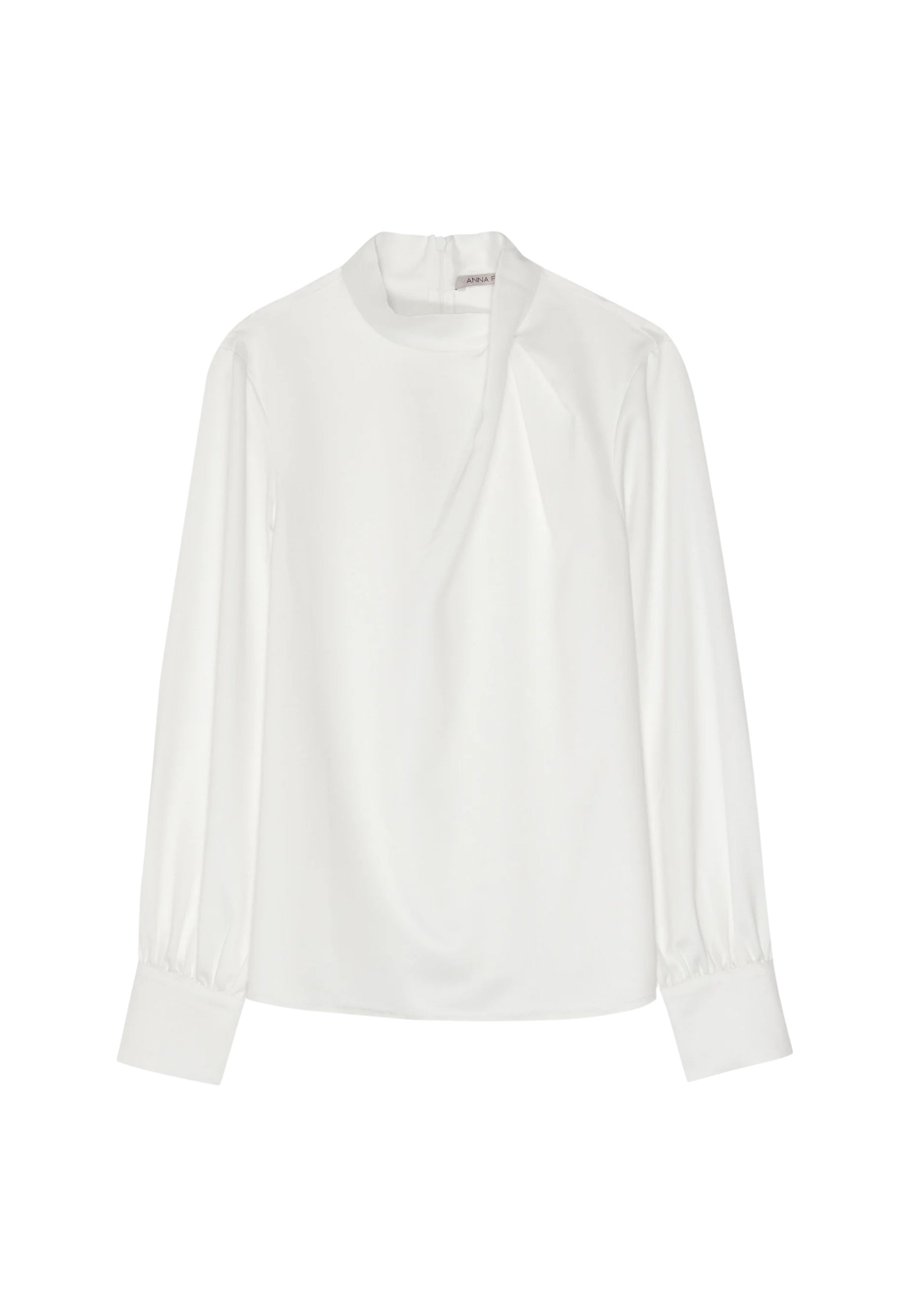 ANNA FIELD - Blusa satin effetto seta con collo drappeggiato 