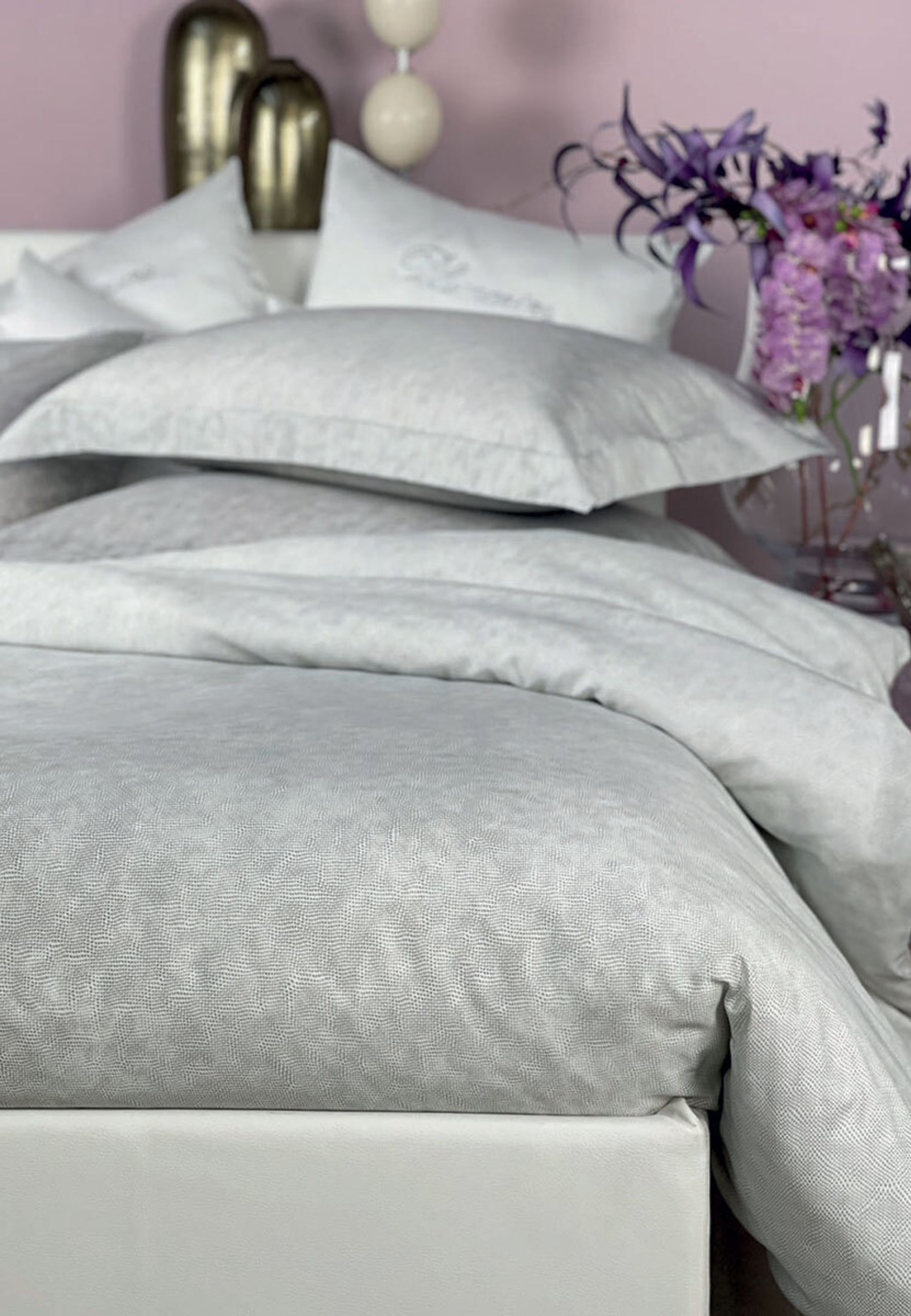 Blumarine Home - Completo Lenzuola Matrimoniale Rigore Seppia 