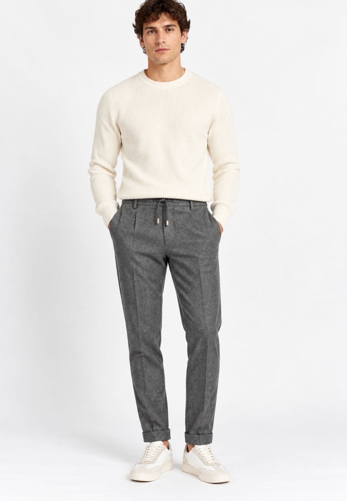 BRIGLIA 1949 - Pantaloni Uomo ISOLAS in Lana Piombo 