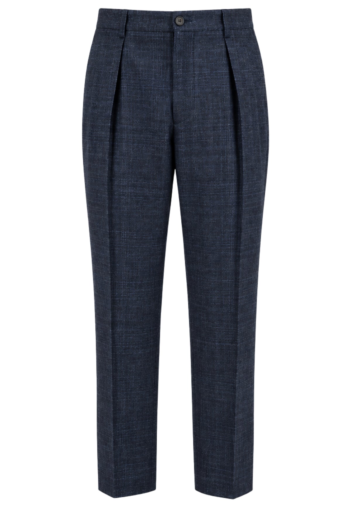 Briglia 1949 - Pantaloni Portobellos in lana vergine con pieghe 