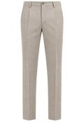 BRIGLIA 1949 - Pantaloni Uomo Portofinos in Lana Vergine Beige Chiaro