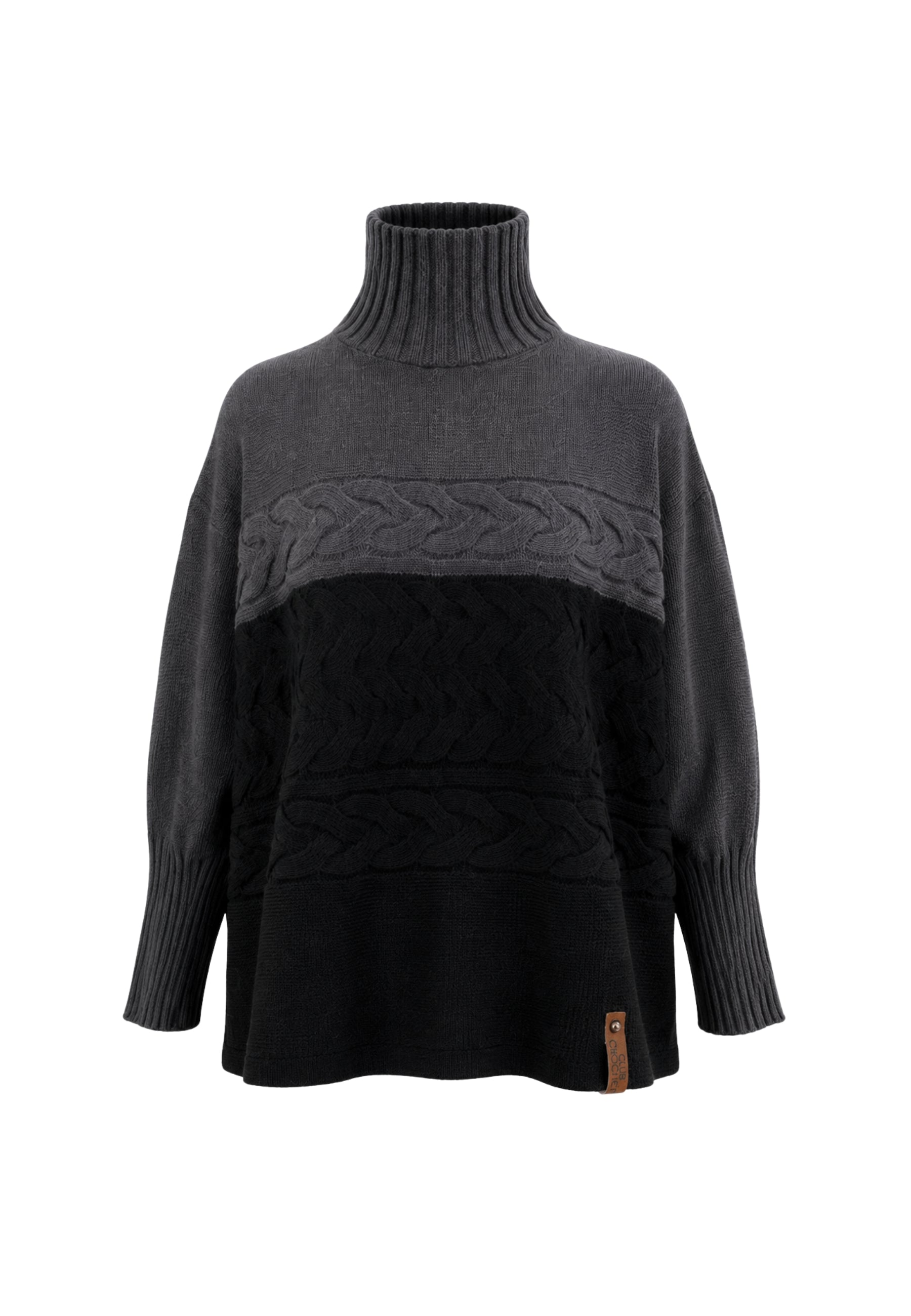 Club Crochet Maglia Donna Collo Alto Bicolore 