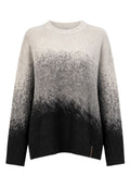 Club Crochet Maglia Donna Sfumata Panna, Grigio e Nero