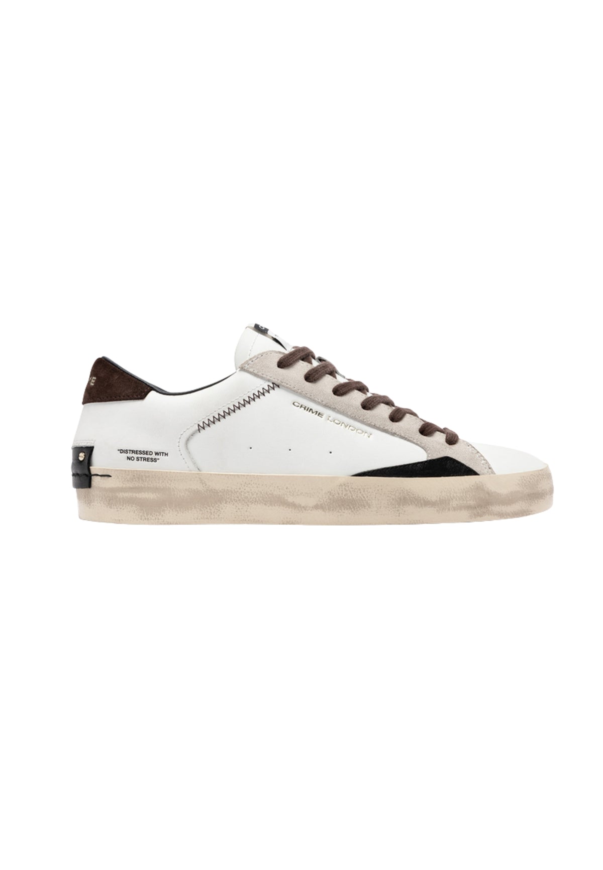 Crime London Distressed City Brown - Sneaker in pelle 