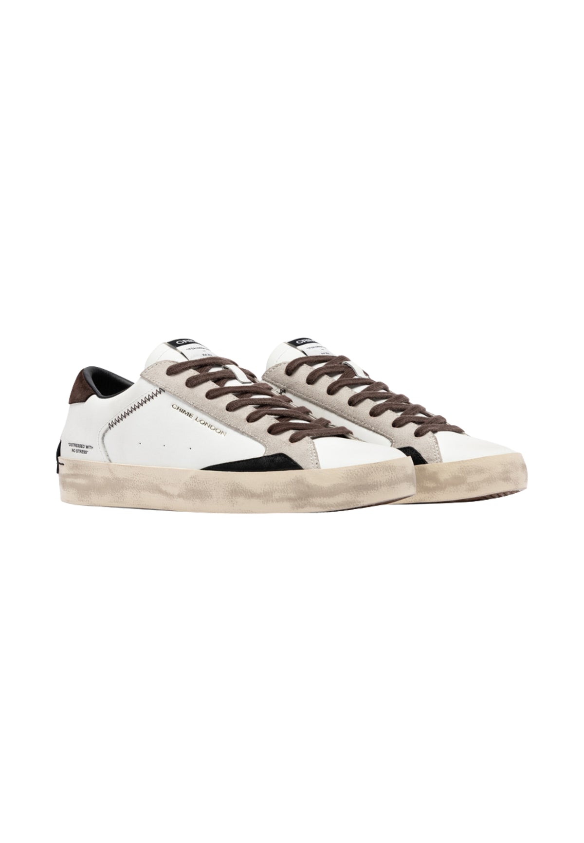 Crime London Distressed City Brown - Sneaker in pelle 