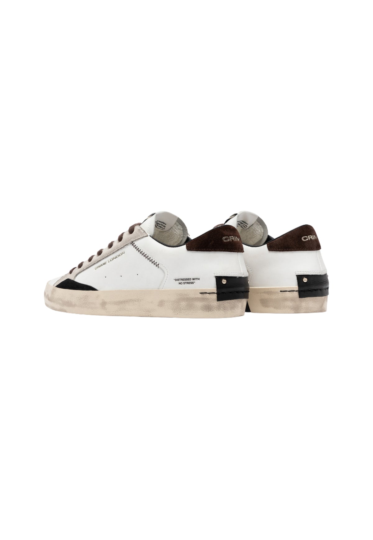 Crime London Distressed City Brown - Sneaker in pelle 