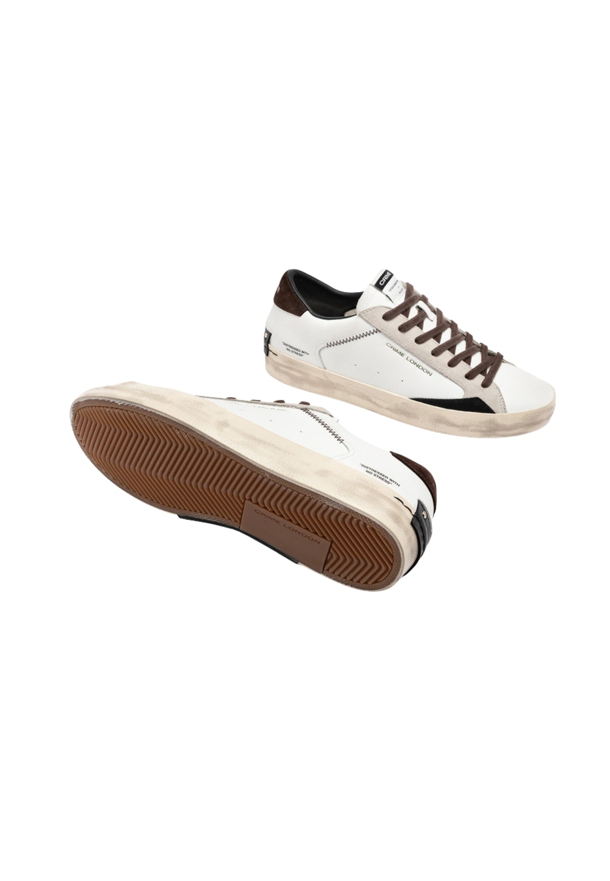 Crime London Distressed City Brown - Sneaker in pelle 