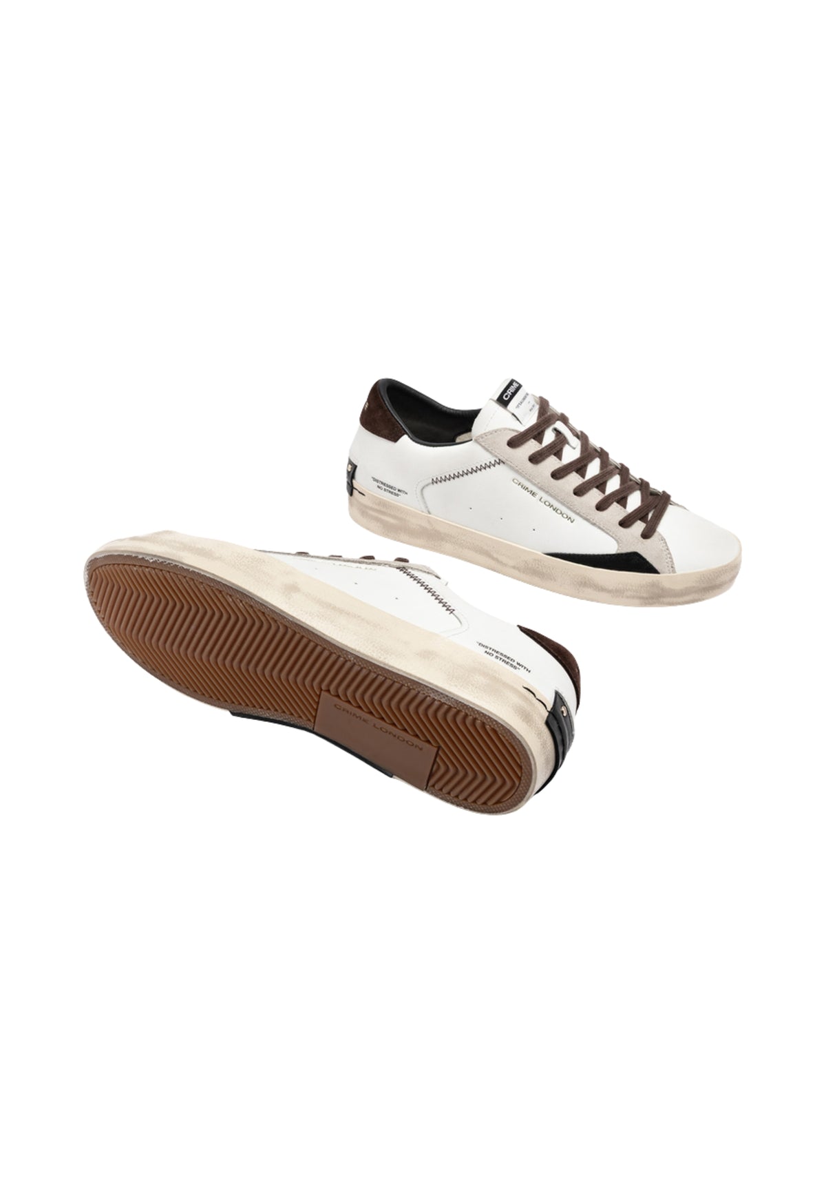 Crime London Distressed City Brown - Sneaker in pelle 