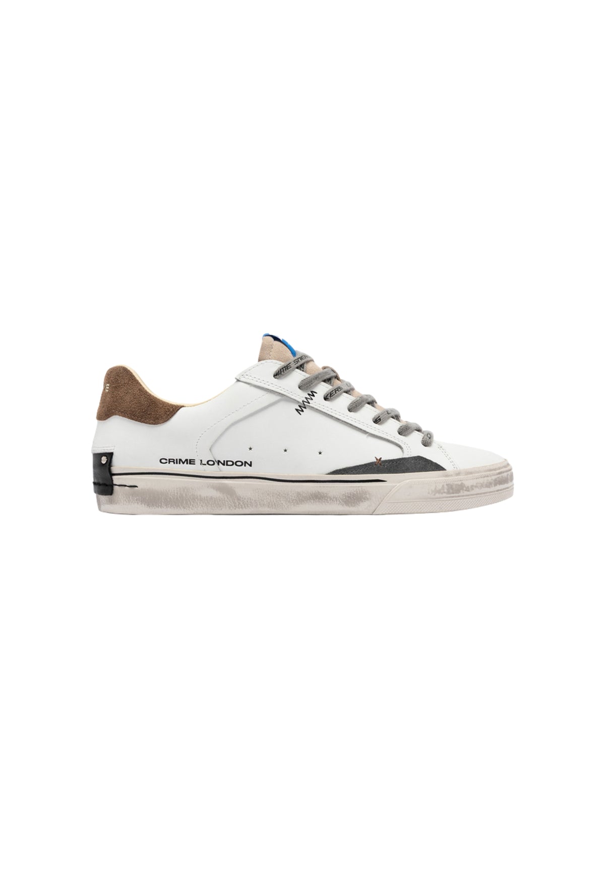 Crime London Deconstructed Timber Sky - Sneaker Uomo in Pelle Made in Italy 