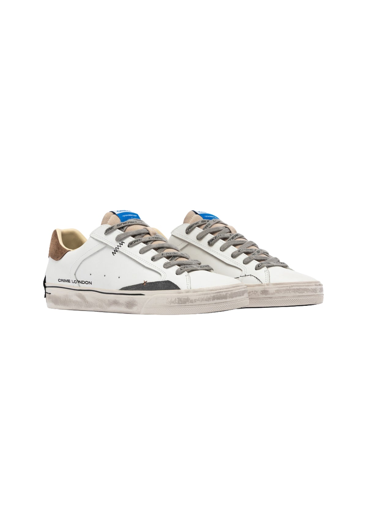 Crime London Deconstructed Timber Sky - Sneaker Uomo in Pelle Made in Italy 