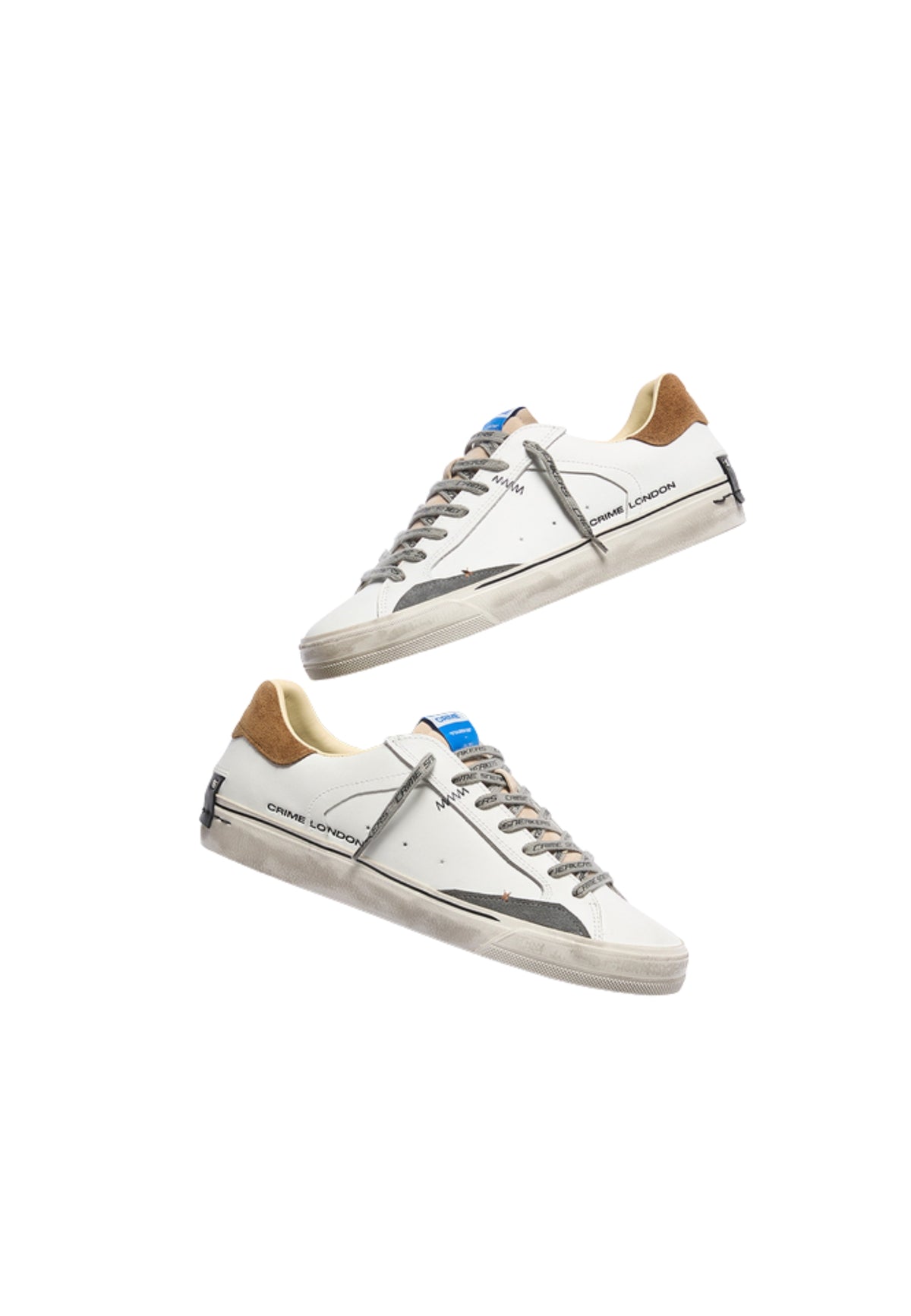 Crime London Deconstructed Timber Sky - Sneaker Uomo in Pelle Made in Italy 