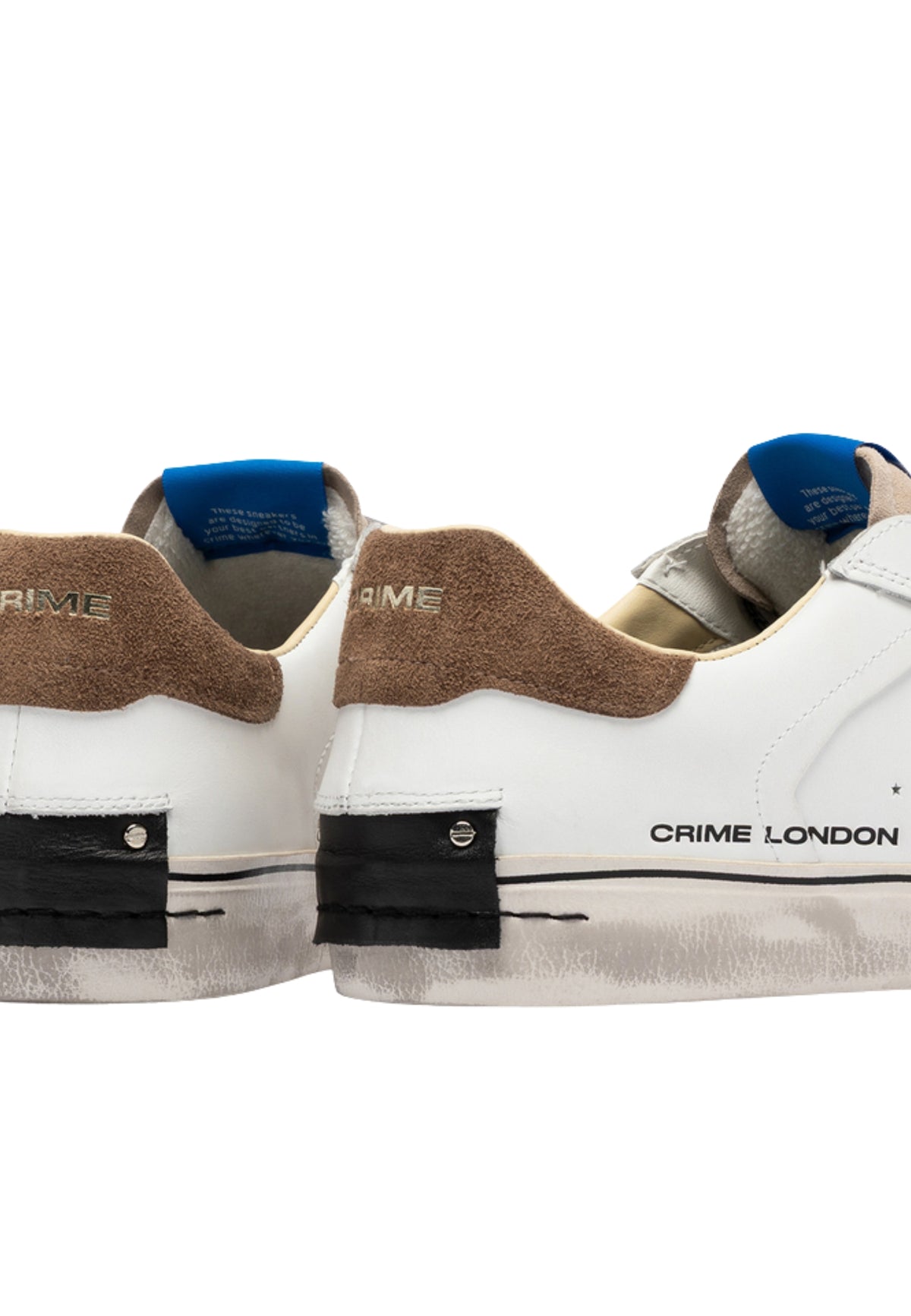 Crime London Deconstructed Timber Sky - Sneaker Uomo in Pelle Made in Italy 