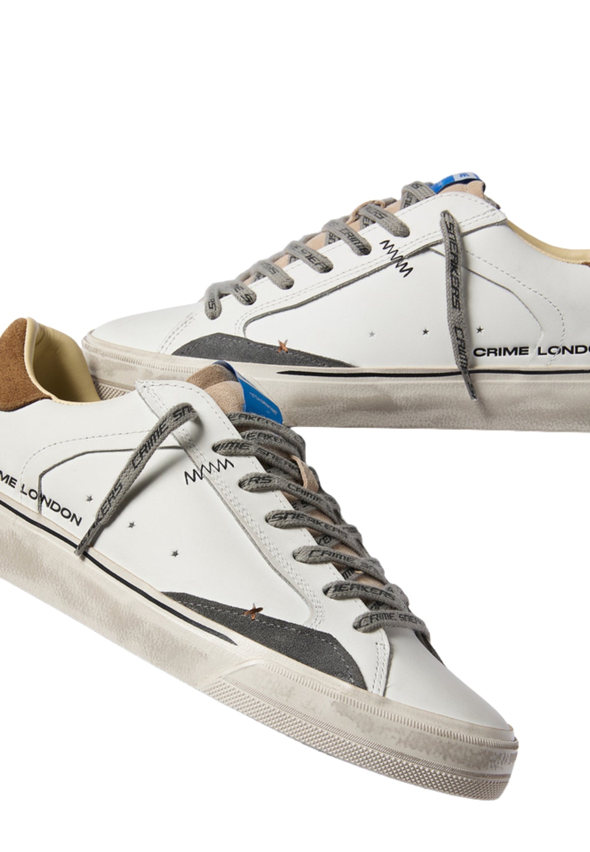 Crime London Deconstructed Timber Sky - Sneaker Uomo in Pelle Made in Italy 