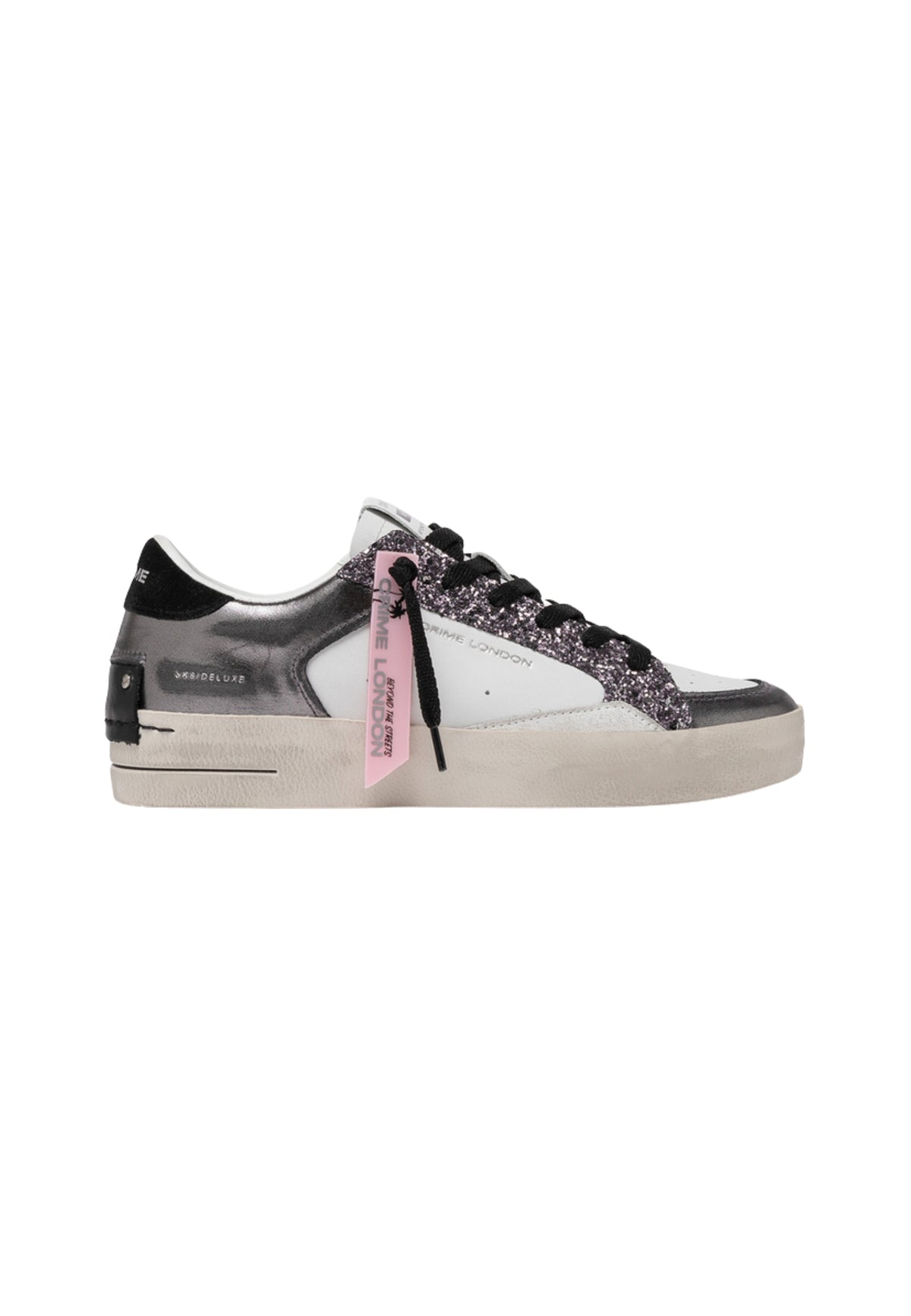 Crime London SK8 Deluxe To The Moon - Sneaker Uomo in Pelle Made in Italy 
