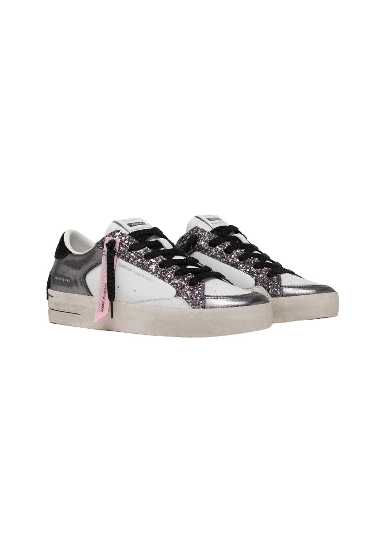 Crime London SK8 Deluxe To The Moon - Sneaker Uomo in Pelle Made in Italy 