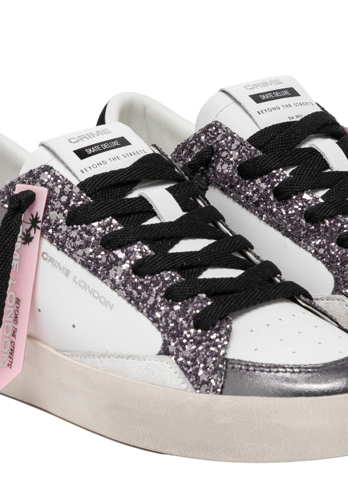Crime London SK8 Deluxe To The Moon - Sneaker Uomo in Pelle Made in Italy 