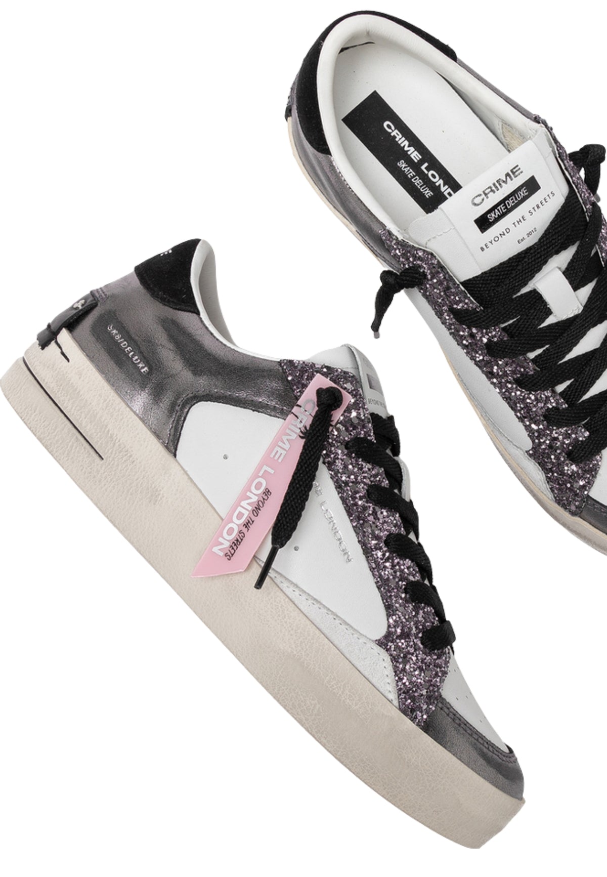 Crime London SK8 Deluxe To The Moon - Sneaker Uomo in Pelle Made in Italy 