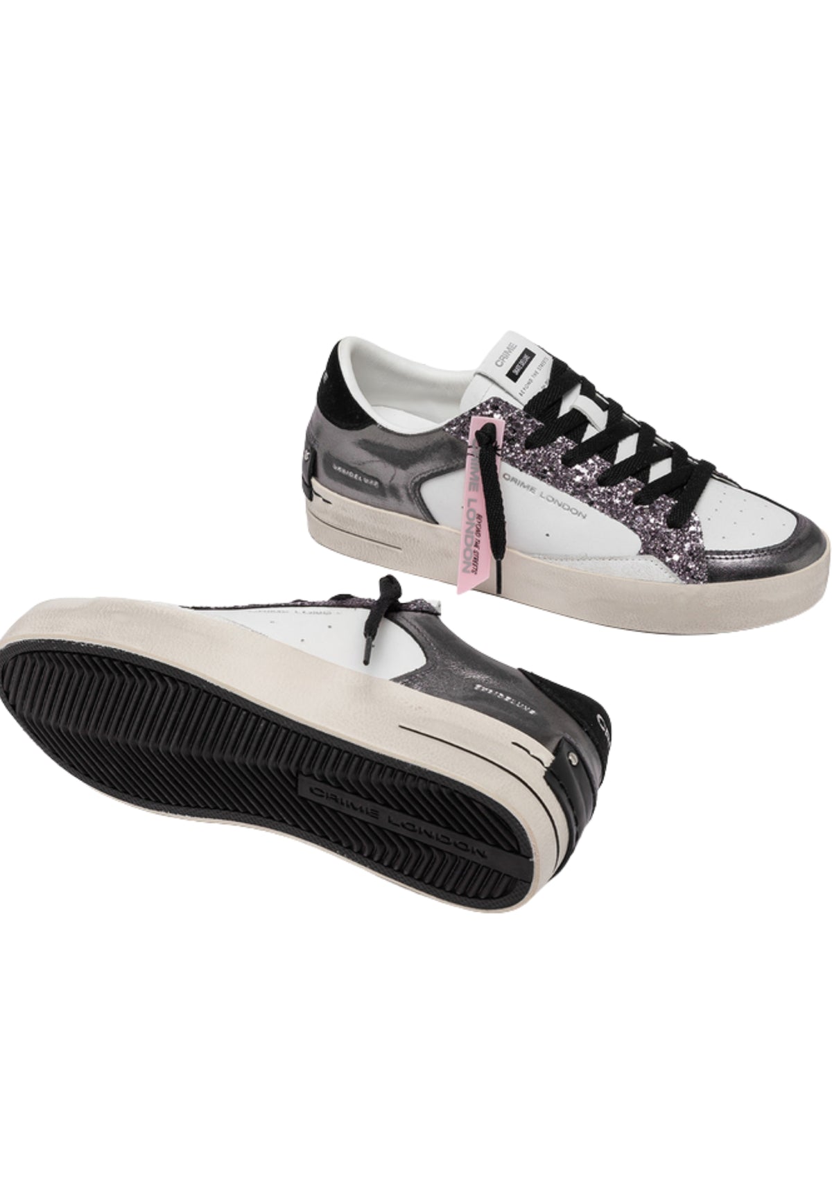 Crime London SK8 Deluxe To The Moon - Sneaker Uomo in Pelle Made in Italy 