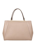 Cromia Nara - Borsa Tote in Pelle di Vitello Liscio Color Orzo
