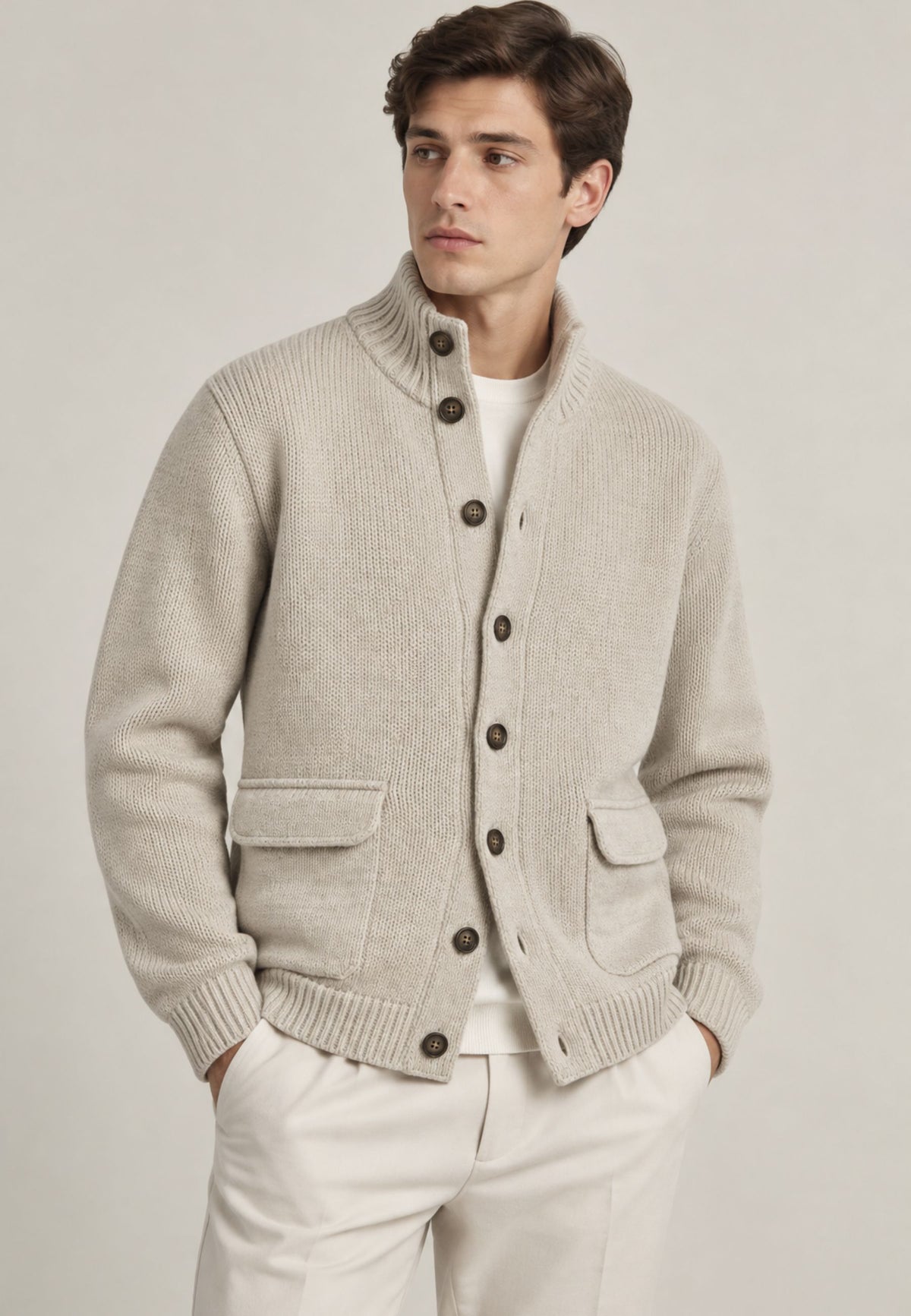 Daniele Fiesoli - Giacca Cardigan in Misto Lana Merinos 