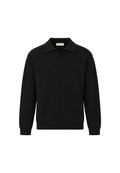DUNO - Polo senza bottoni in lana merino ultrafine e cashmere