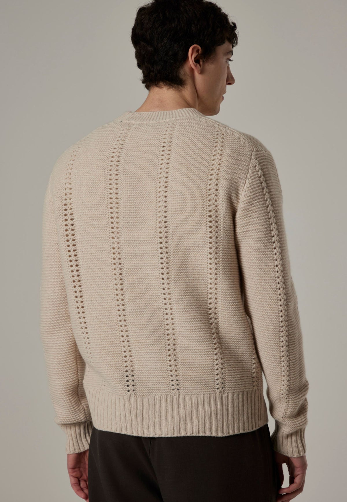 Daniele Fiesoli - Cardigan in Pura Lana Merino a Punto Legaccio e Traforo 