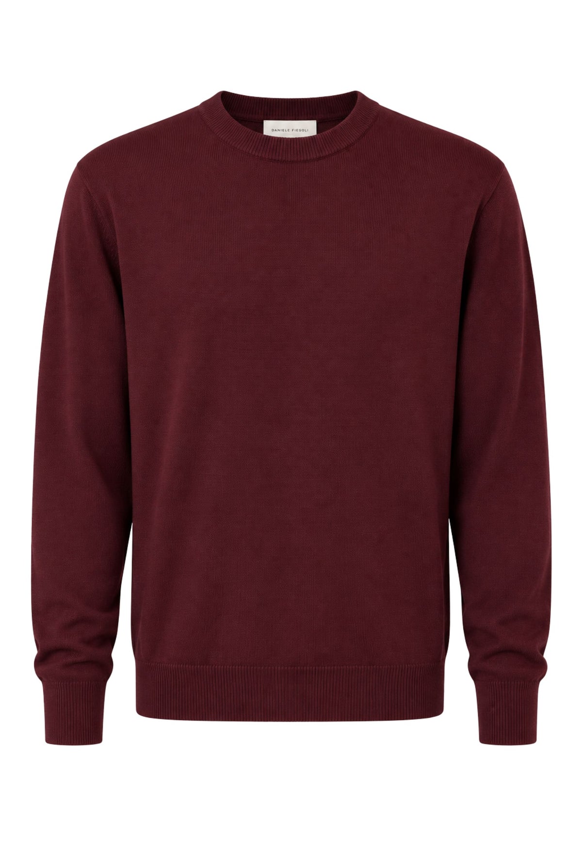 Daniele Fiesoli - Maglia paricollo in lana merino extrafine bordeaux 